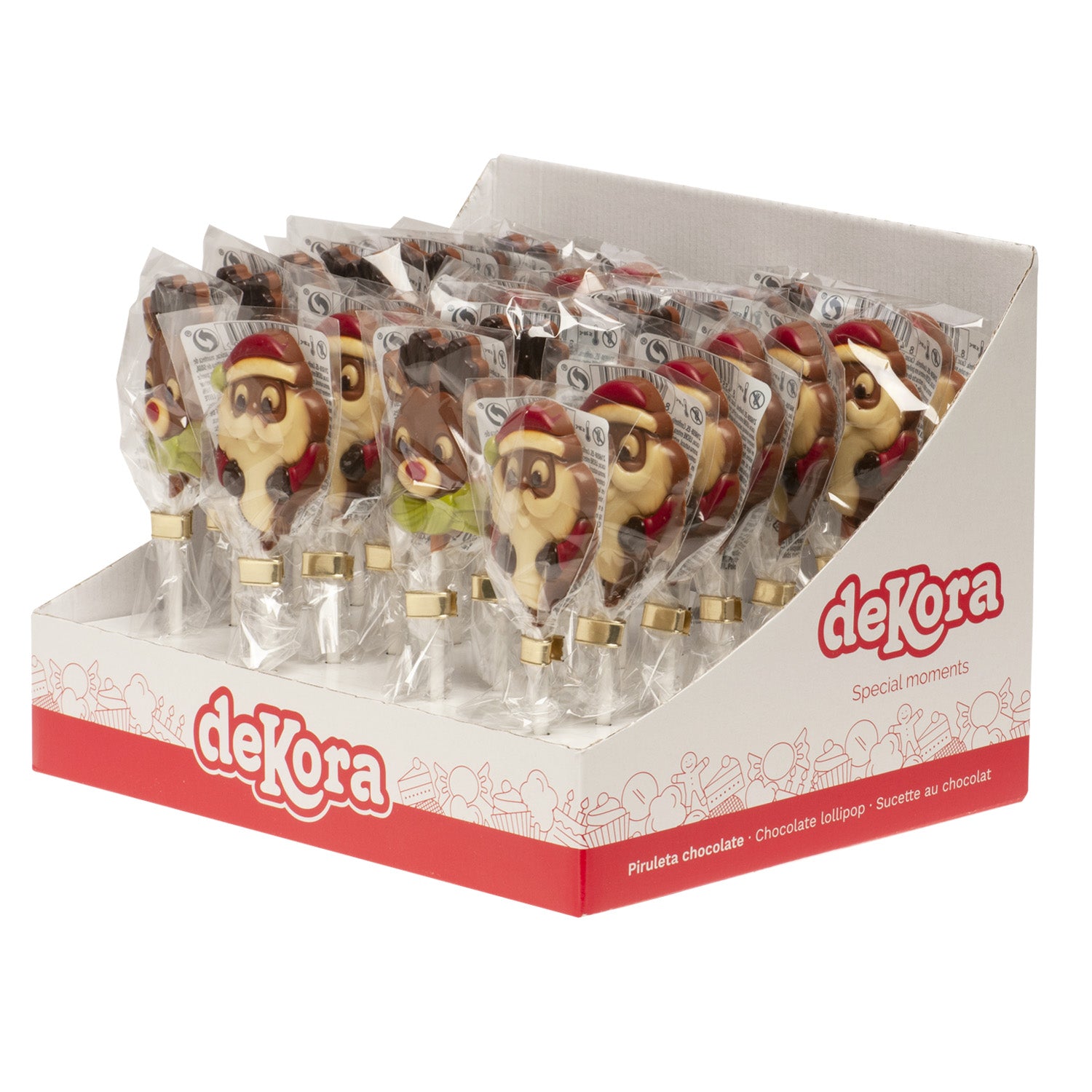 PIRULETAS CHOCOLATE NAVIDAD 20GR  2 MODELOS SURT.