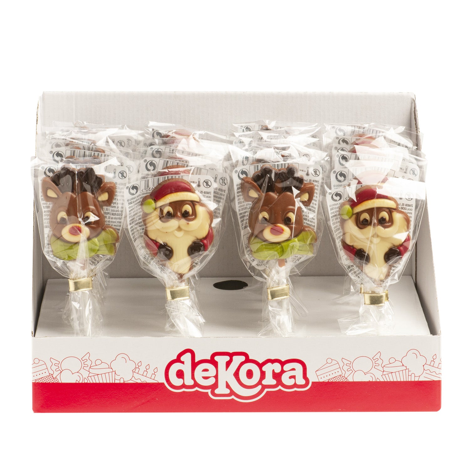 PIRULETAS CHOCOLATE NAVIDAD 20GR  2 MODELOS SURT.