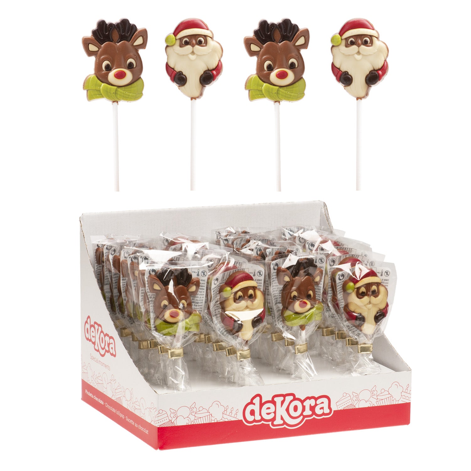 PIRULETAS CHOCOLATE NAVIDAD 20GR  2 MODELOS SURT.