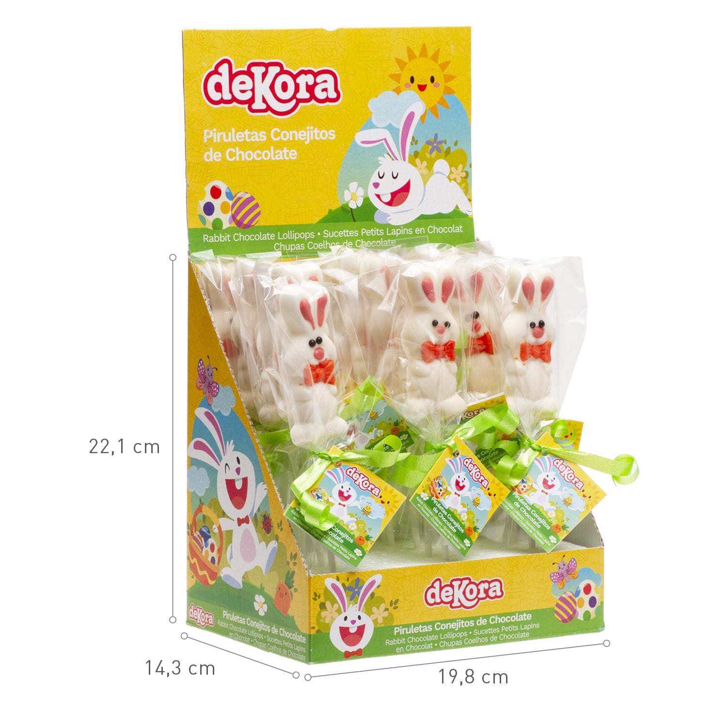 PIRULETA CONEJITO BLANCO CON PAJARITA 25GR