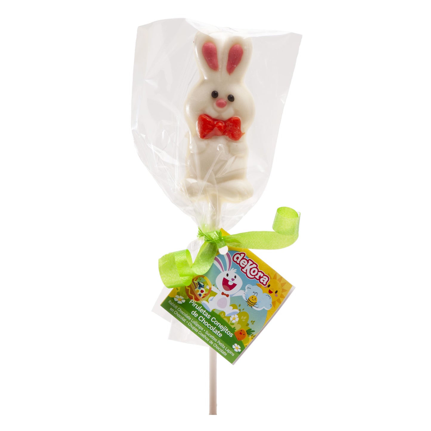 PIRULETA CONEJITO BLANCO CON PAJARITA 25GR
