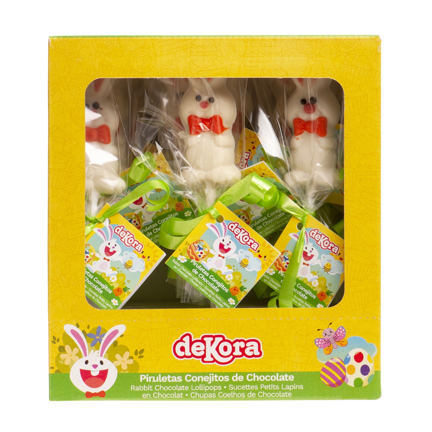PIRULETA CONEJITO BLANCO CON PAJARITA 25GR