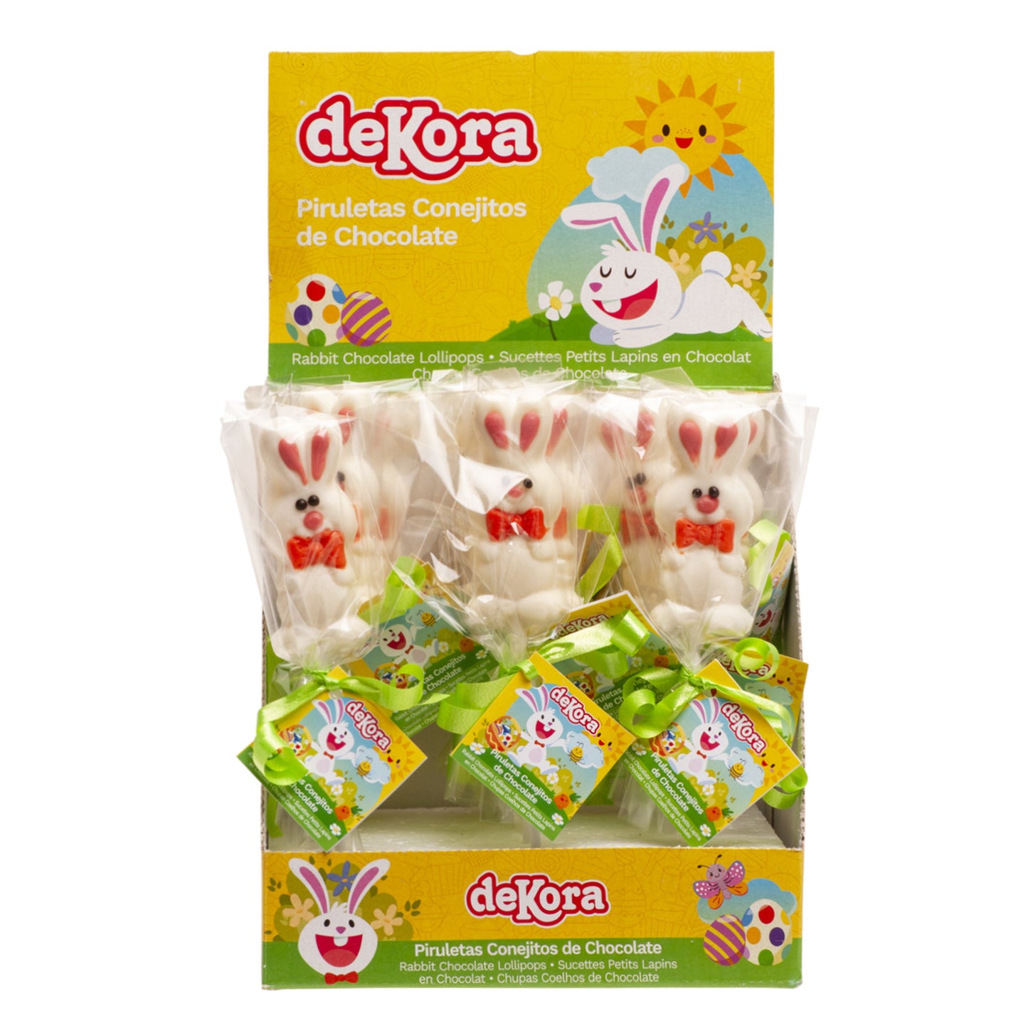 PIRULETA CONEJITO BLANCO CON PAJARITA 25GR