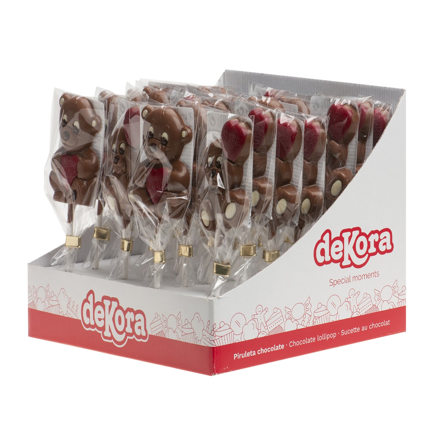 CHUPA-CHUPAS DE CHOCOLATE URSO DE SAN VALENTINE 30GR