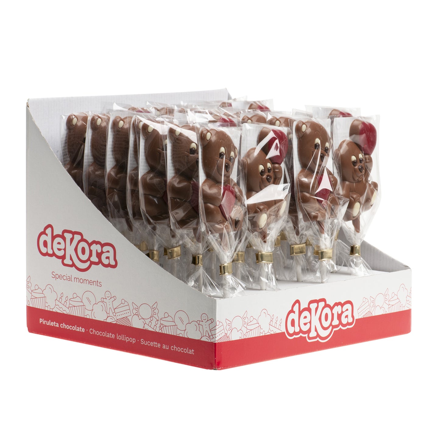 CHUPA-CHUPAS DE CHOCOLATE URSO DE SAN VALENTINE 30GR