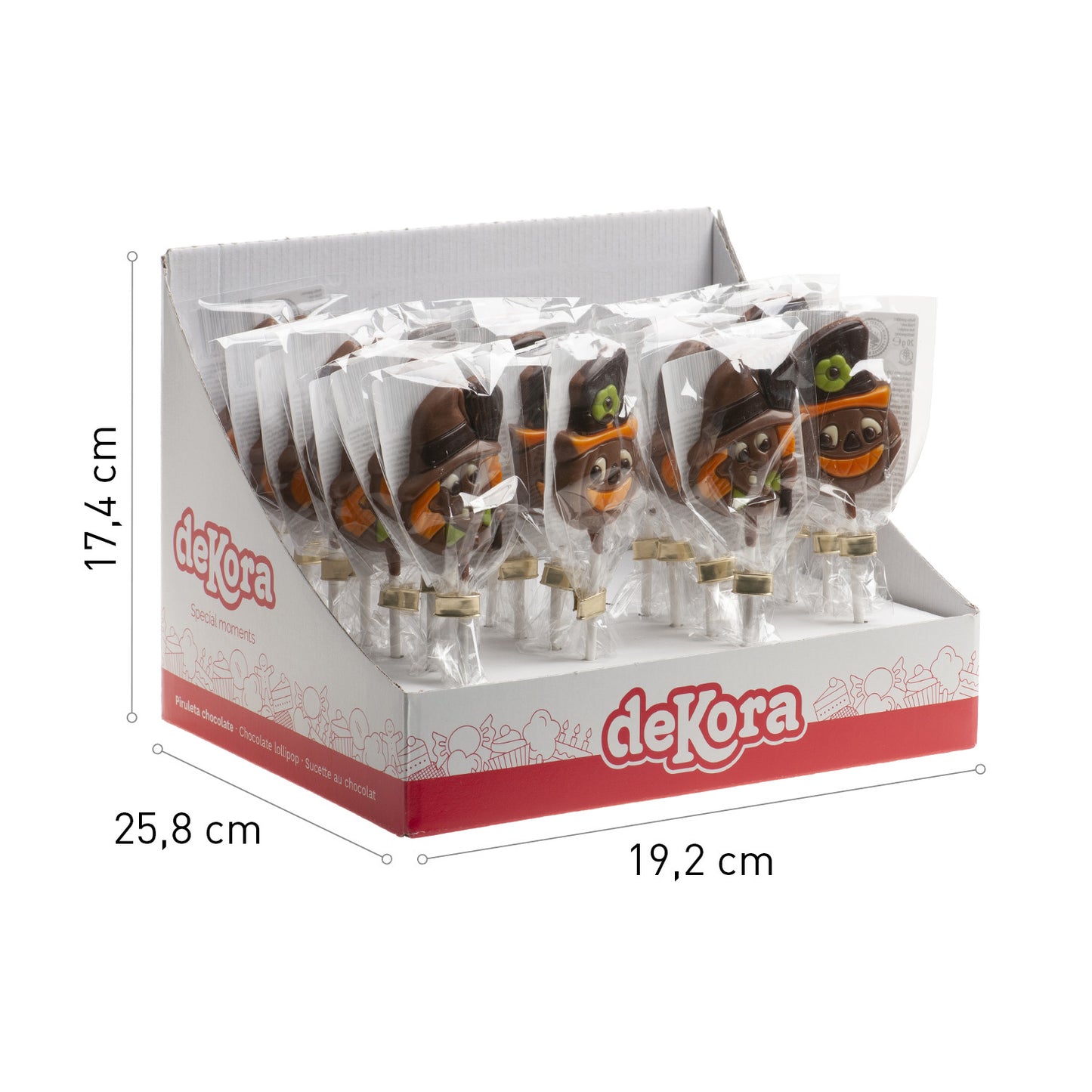 PIRULETAS CHOCOLATE HALLOWEEN 2 MOD.SURT. 20GR