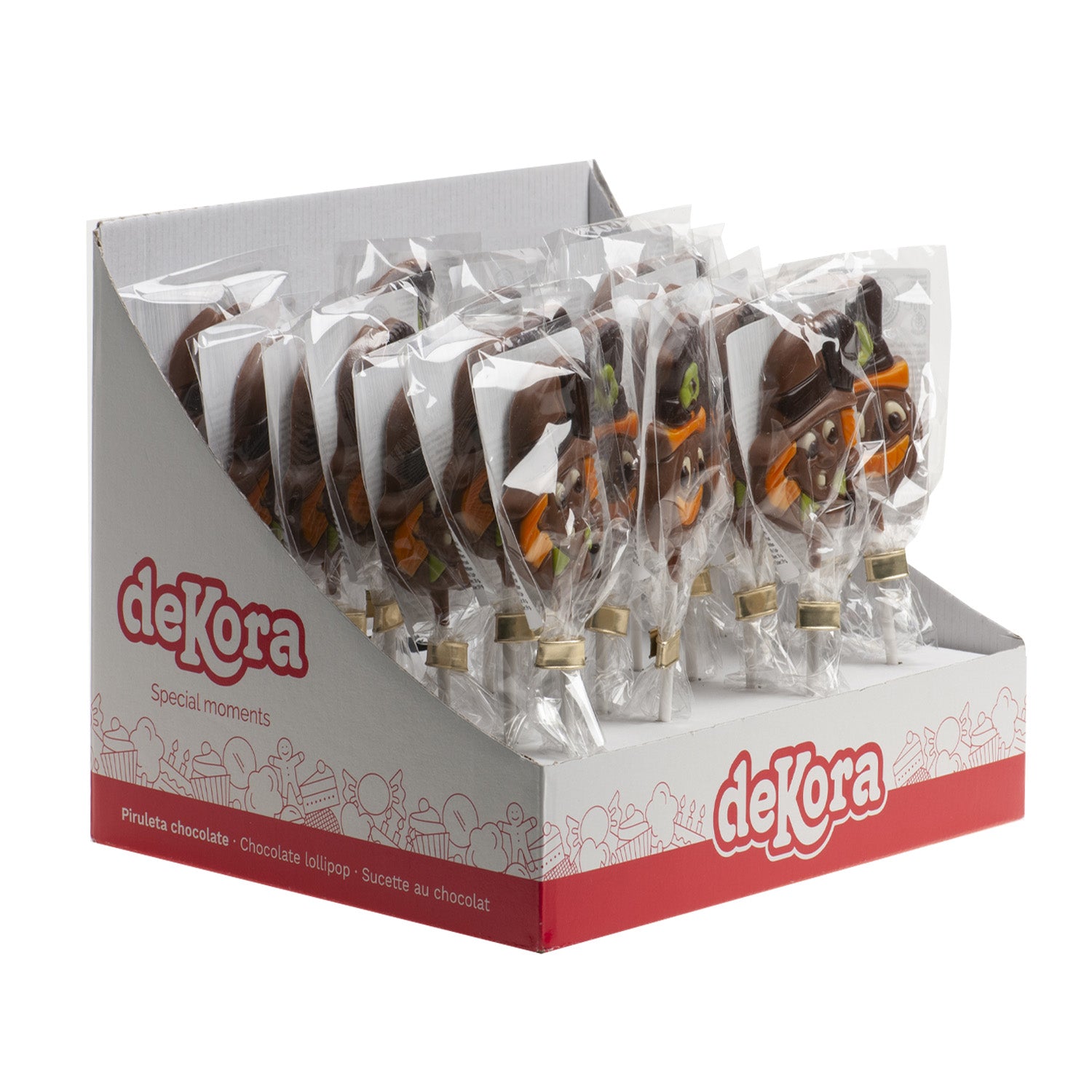 PIRULETAS CHOCOLATE HALLOWEEN 2 MOD.SURT. 20GR