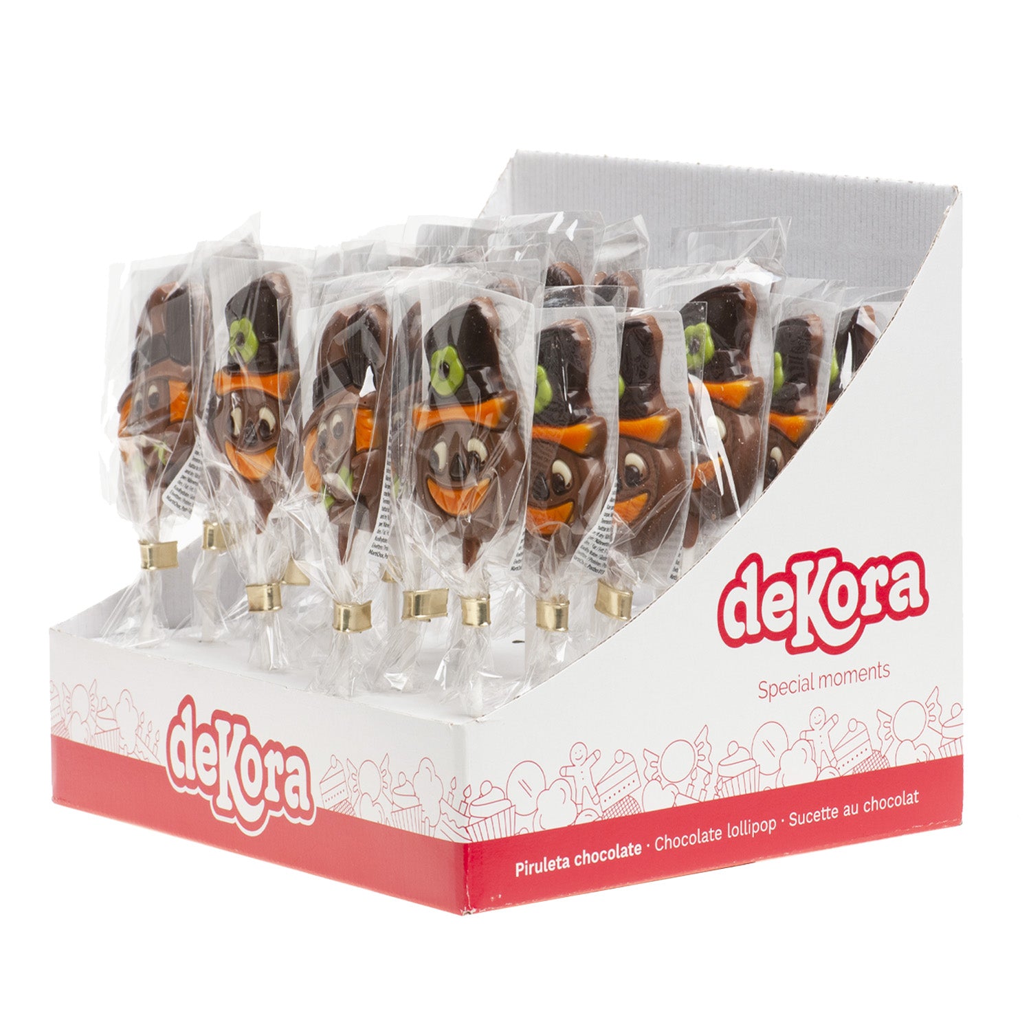 PIRULETAS CHOCOLATE HALLOWEEN 2 MOD.SURT. 20GR