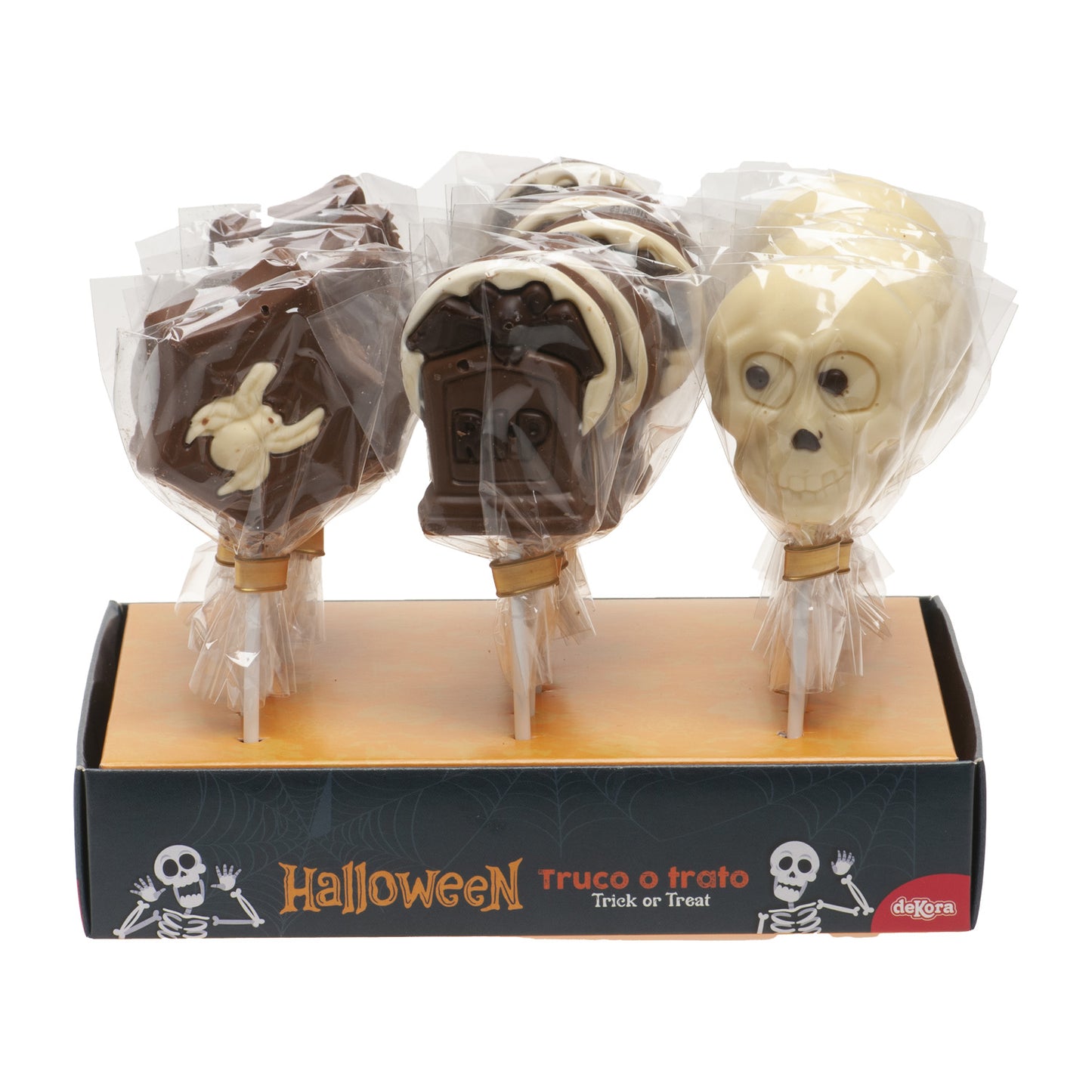 PIRULETAS CHOCOLATE SURTIDO HALLOWEEN  3 MOD.SURT. 25GR