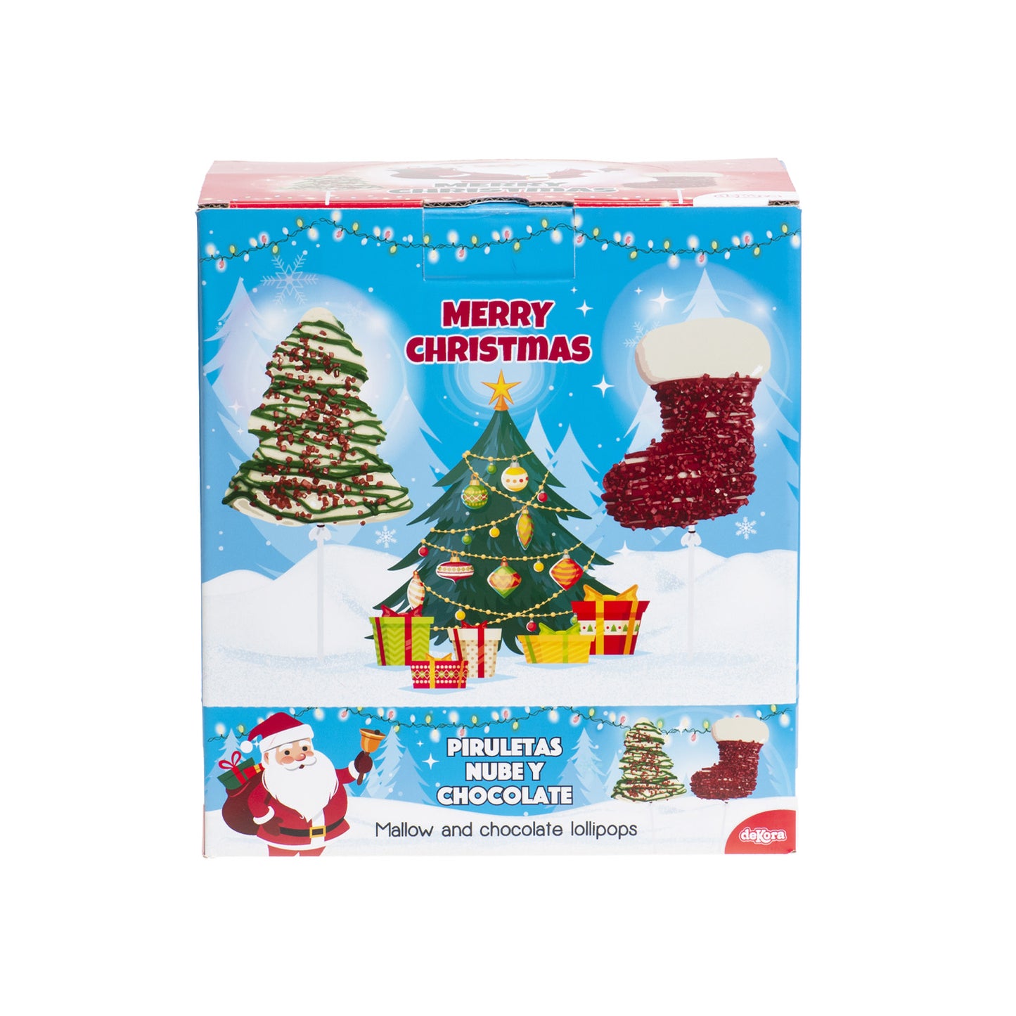 PIRULETA NUBE Y CHOCOLATE SURTIDO BOTA Y ÁRBOL NAVIDAD 30GR