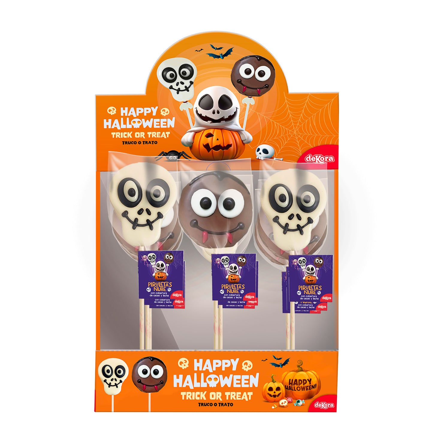 PIRULETA MALLOW CHOC  SURT.HALLOWEEN 30GR