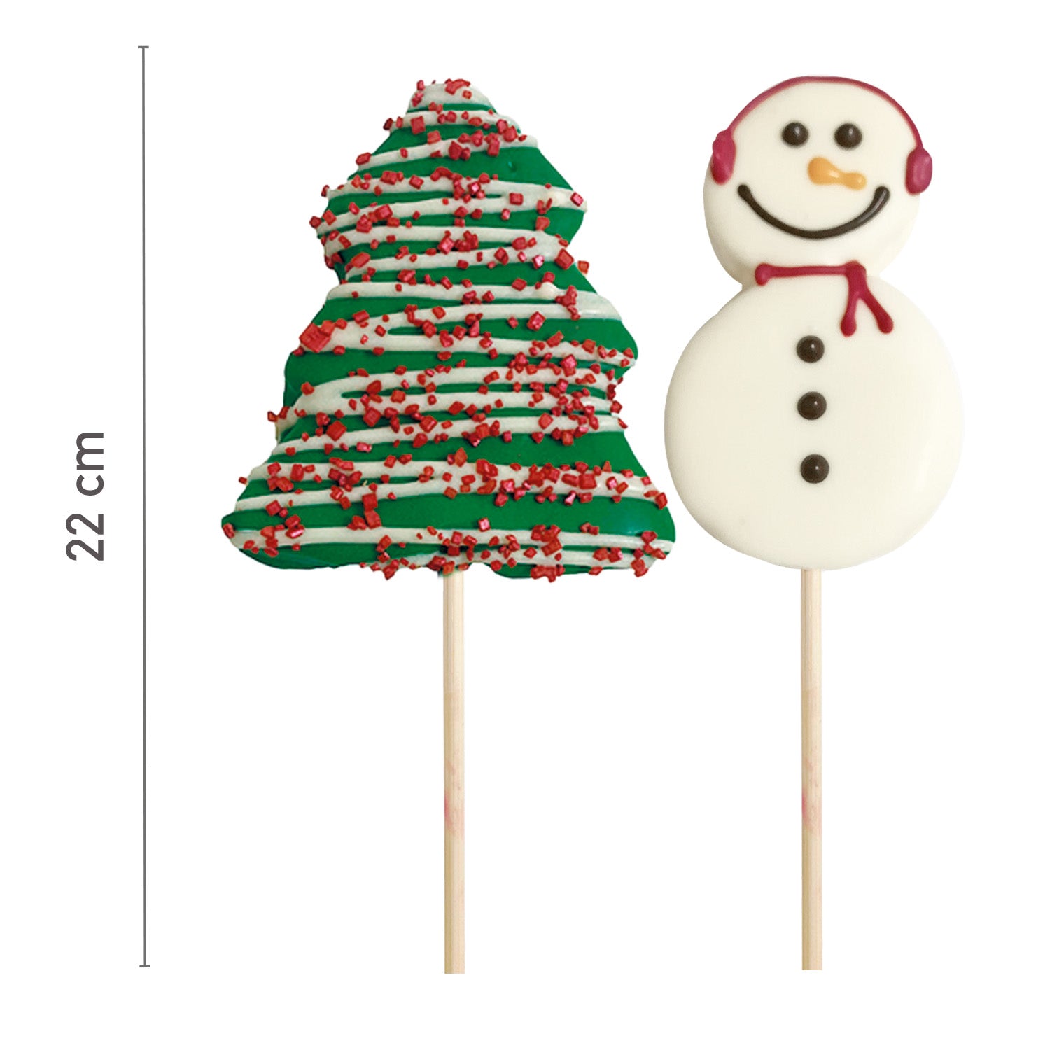 LOLLIPOP MALLOW CHOC TREE AND SNOWMAN 30GR