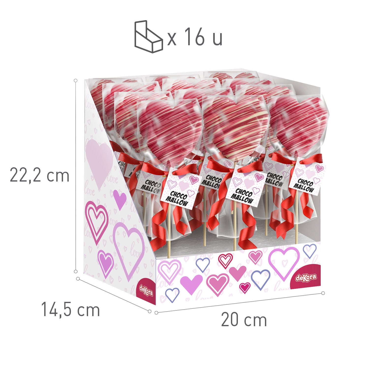 PIRULETA MALLOW CHOC  SURT. CORAZON 30GR