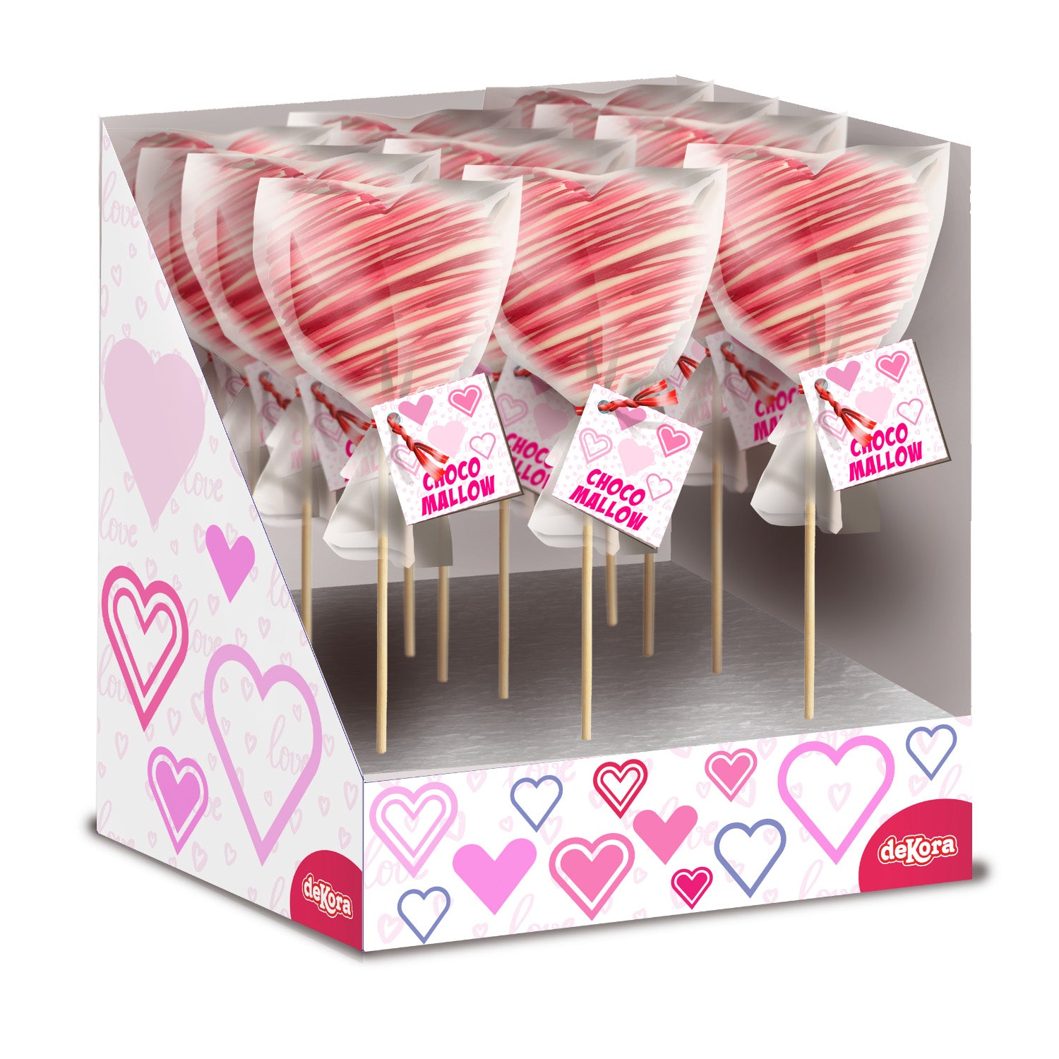 PIRULETA MALLOW CHOC  SURT. CORAZON 30GR