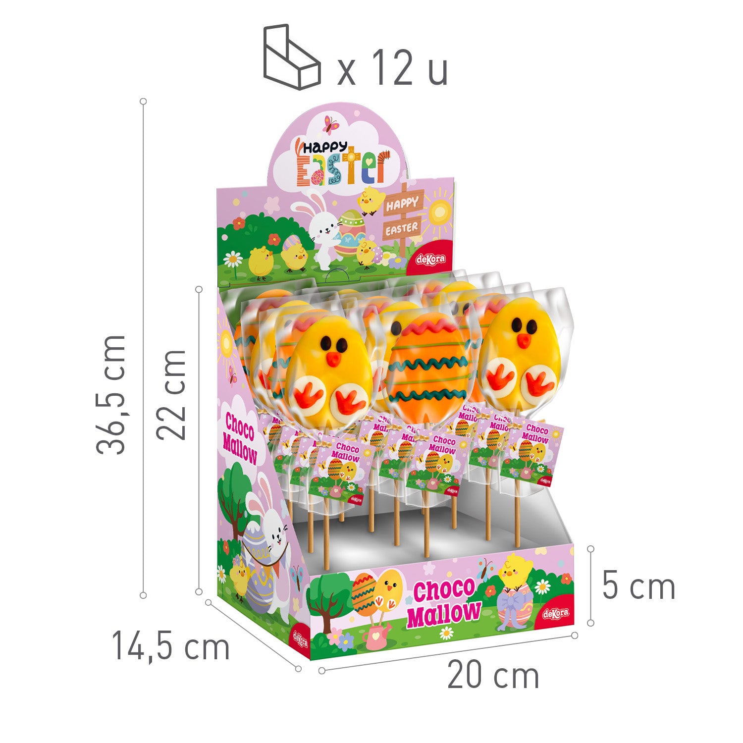 CHOCO-MALLOW LOLLIPOP SURT. PÂQUES 30GR