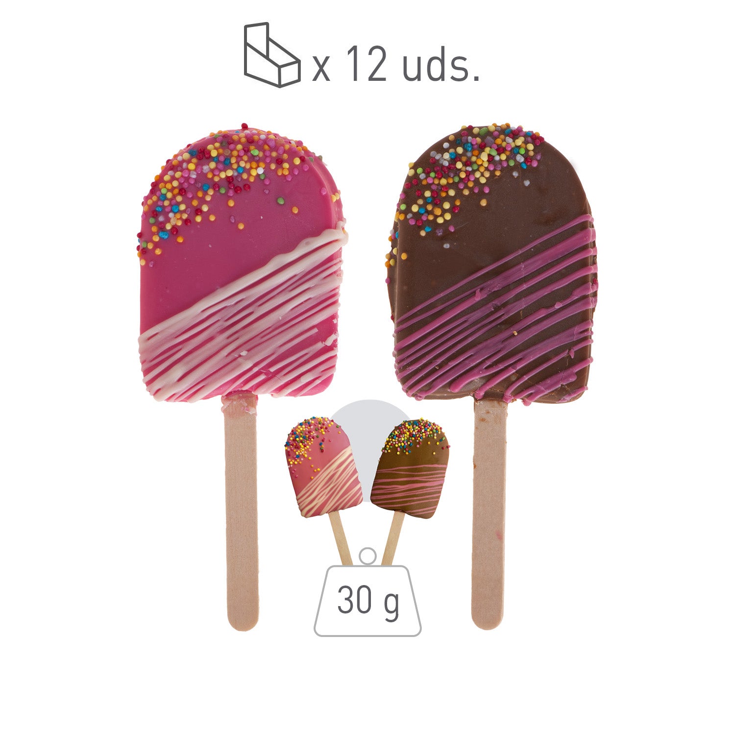 PIRULETA MALLOW CHOC SURT. HELADOS 30GR