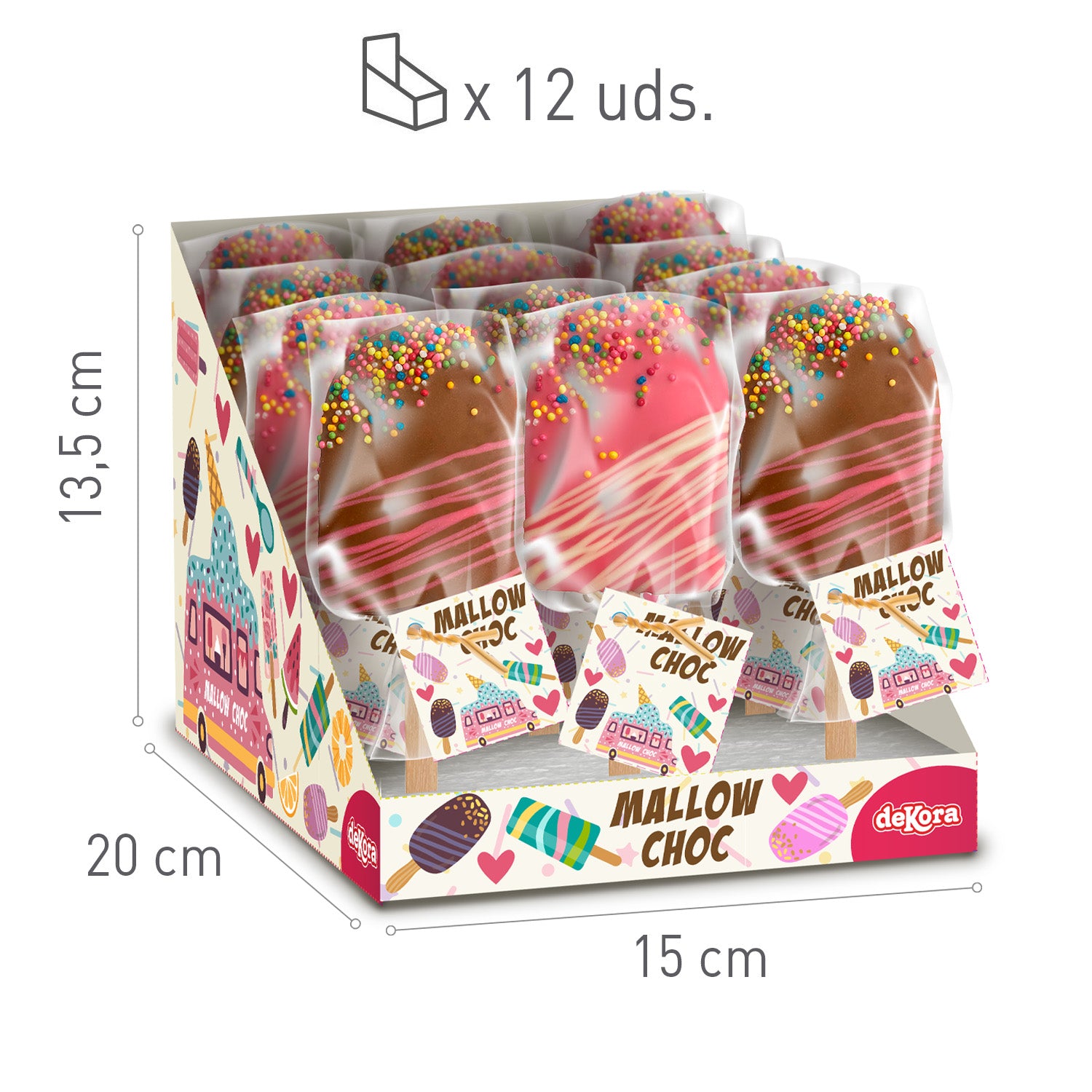 PIRULETA MALLOW CHOC SURT. HELADOS 30GR