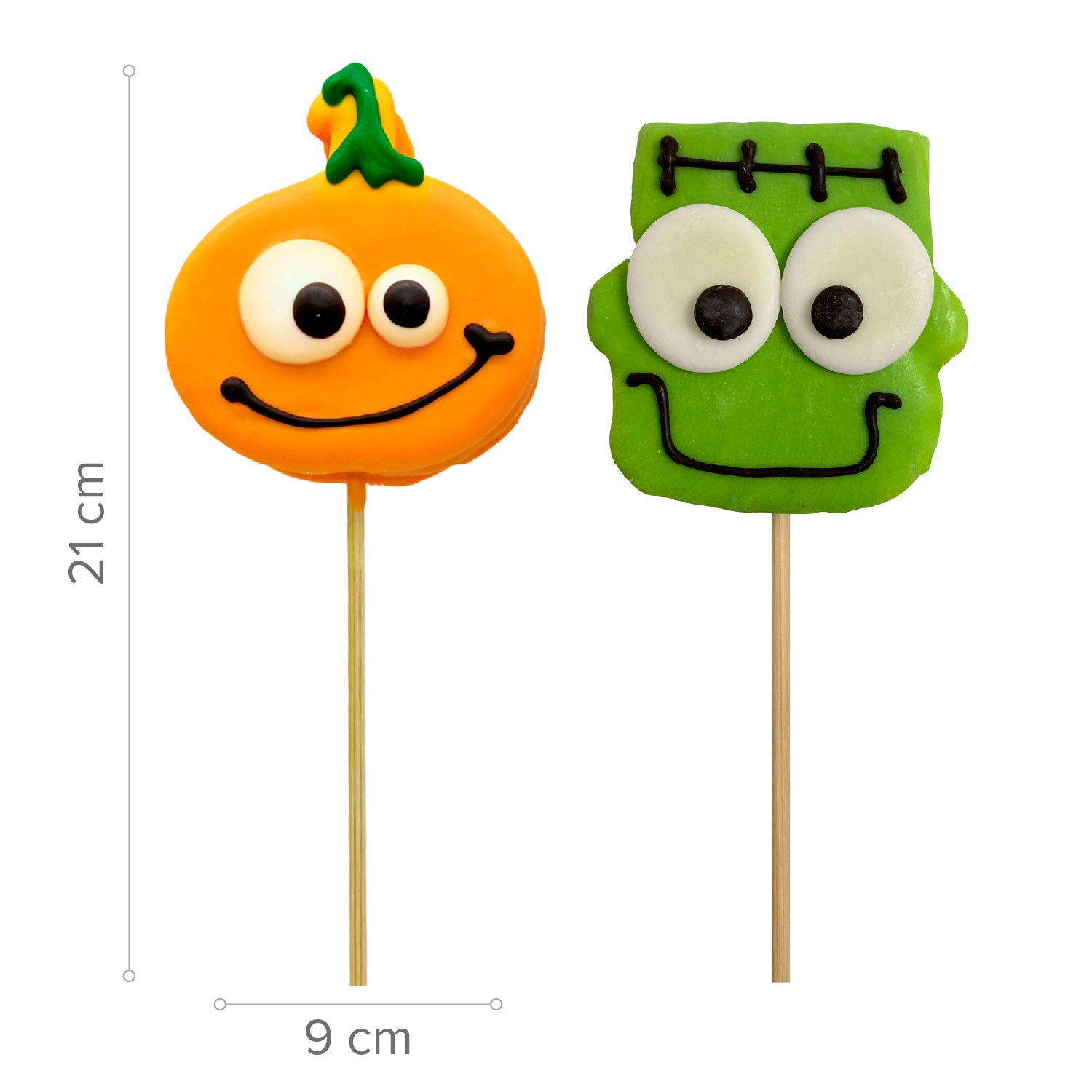 PIRULETA MALLOW CHOC  HALLOWEEN SURT. CALABAZA Y FRANKI 30GR
