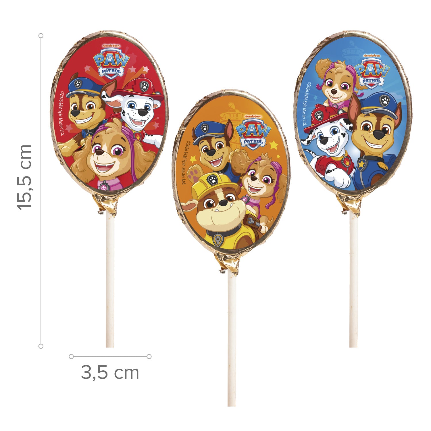 SUCETTES CHOCOLAT PAW PATROL 30GR