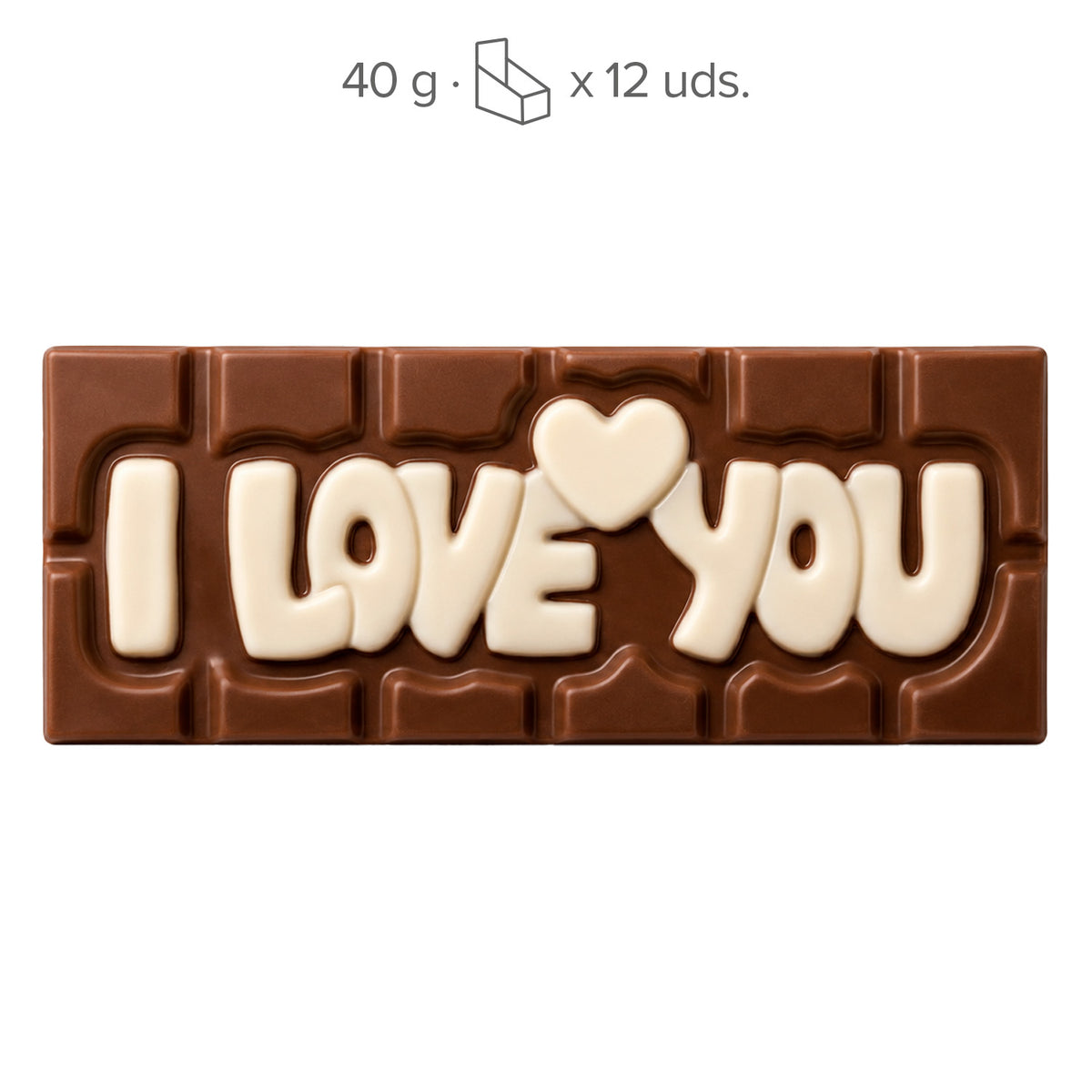 MINI TABLETA CHOCOLATE I LOVE YOU 40GR