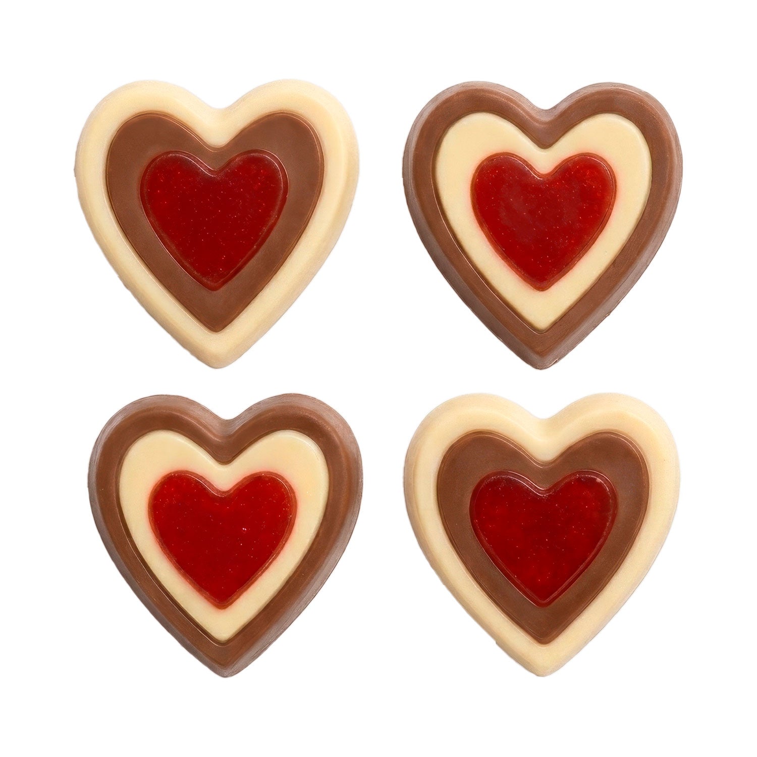 BOX OF 4 CHOCOLATE HEARTS 60G