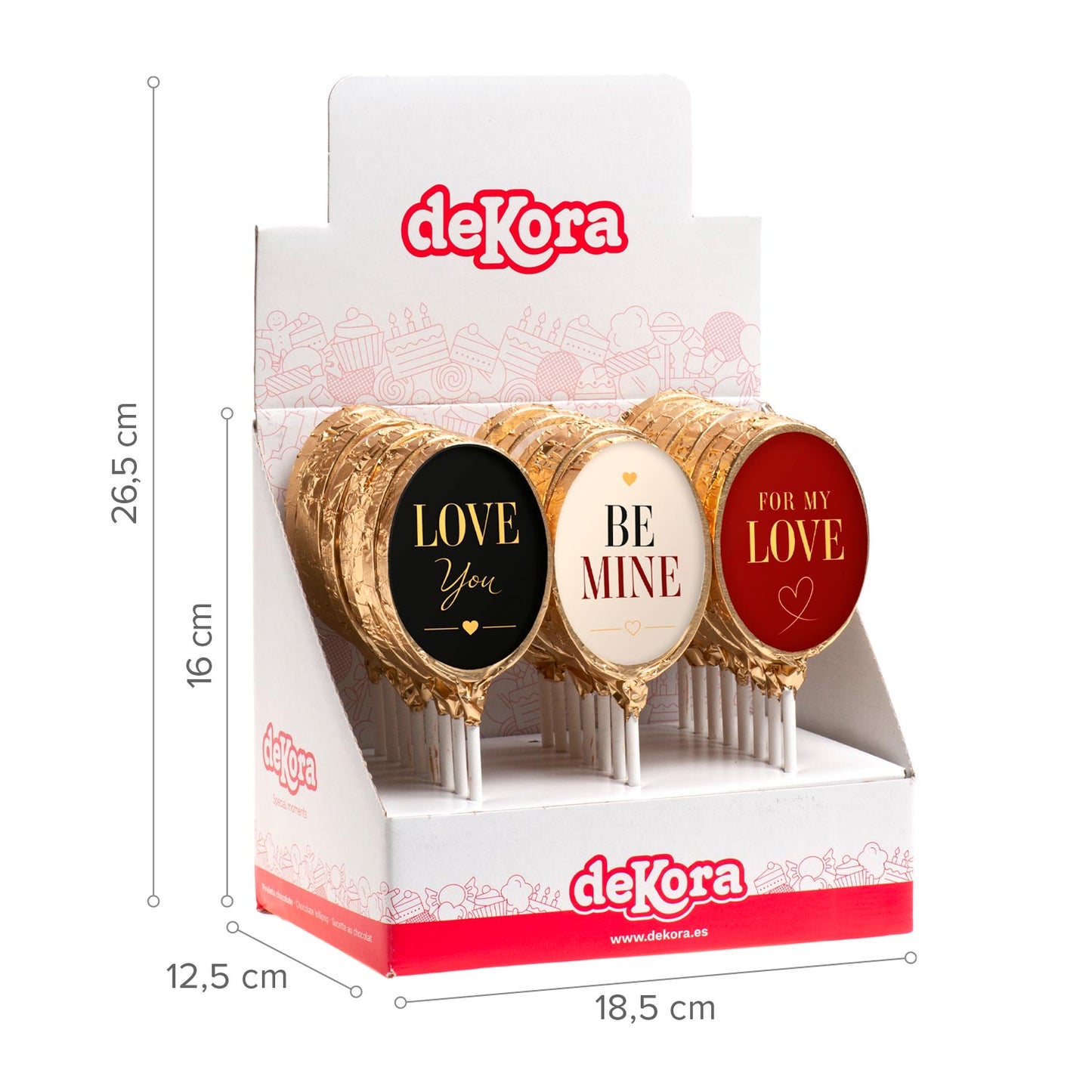 PIRULETA CHOCOLATE MENSAJE SAN VALENTIN 30GR