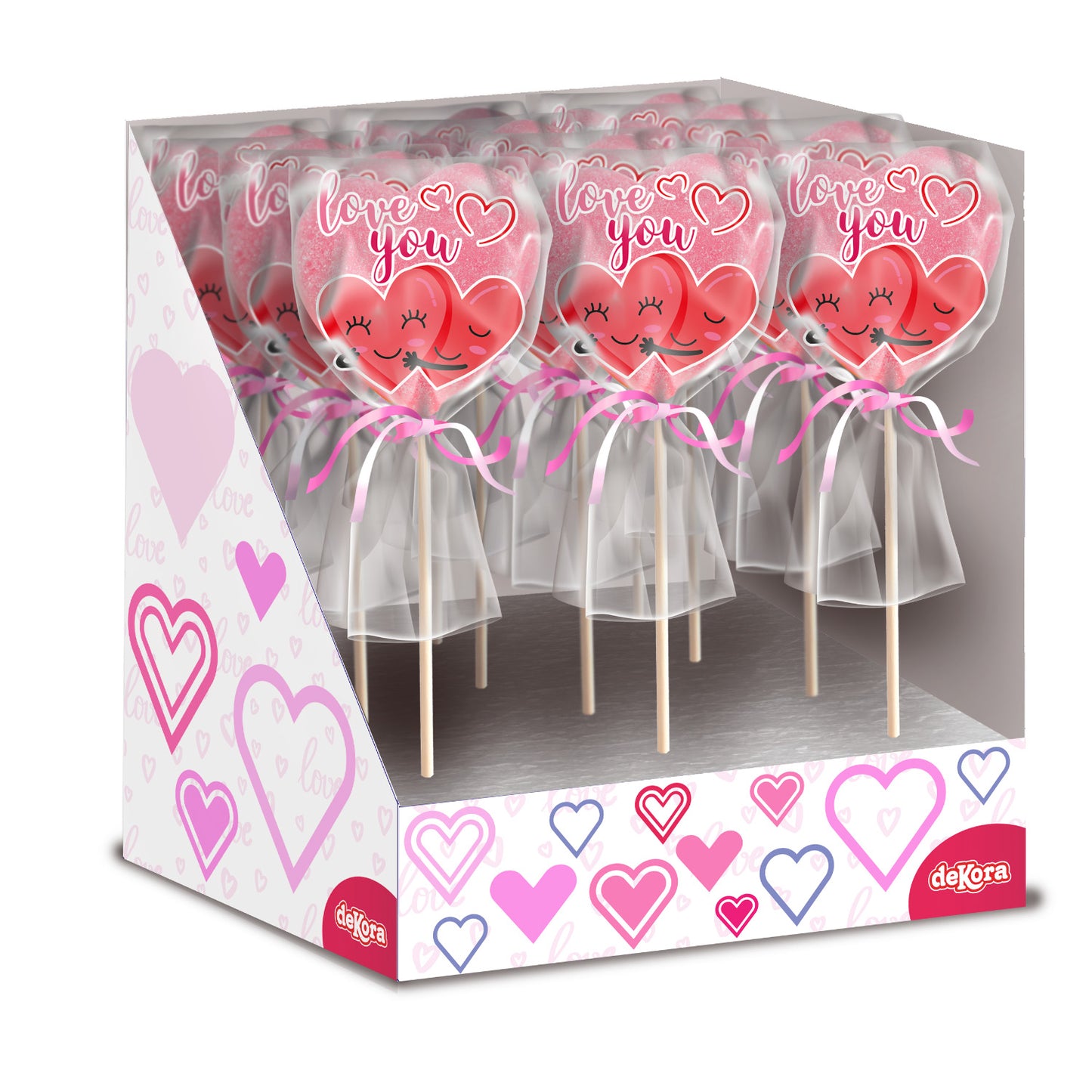 PINK HEART MALLOW LOLLIPOP 13GR