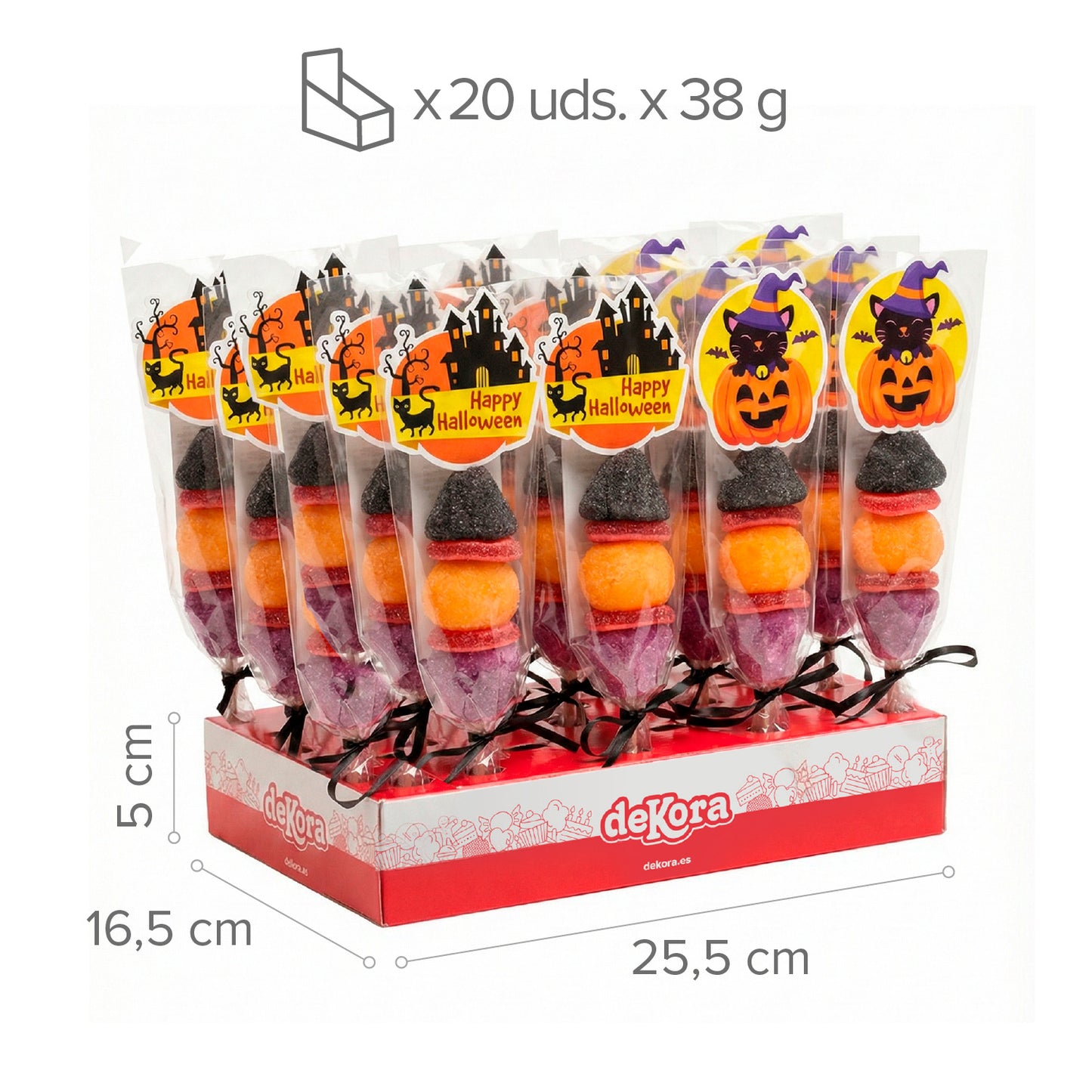 ESPETO SURT.HALLOWEEN MALLOW 38 GR