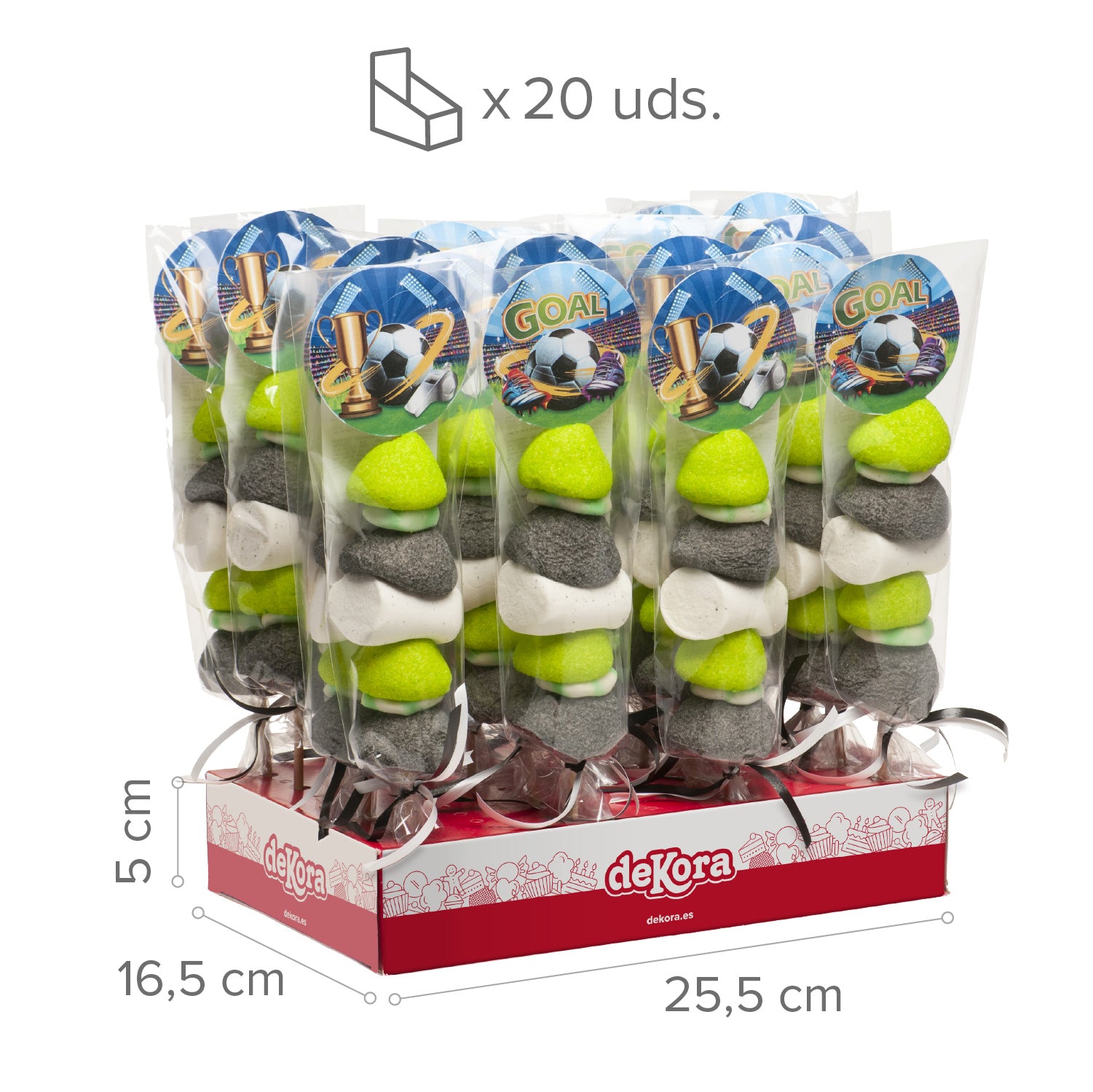 BROCHETA MALLOW FÚTBOL 53GR