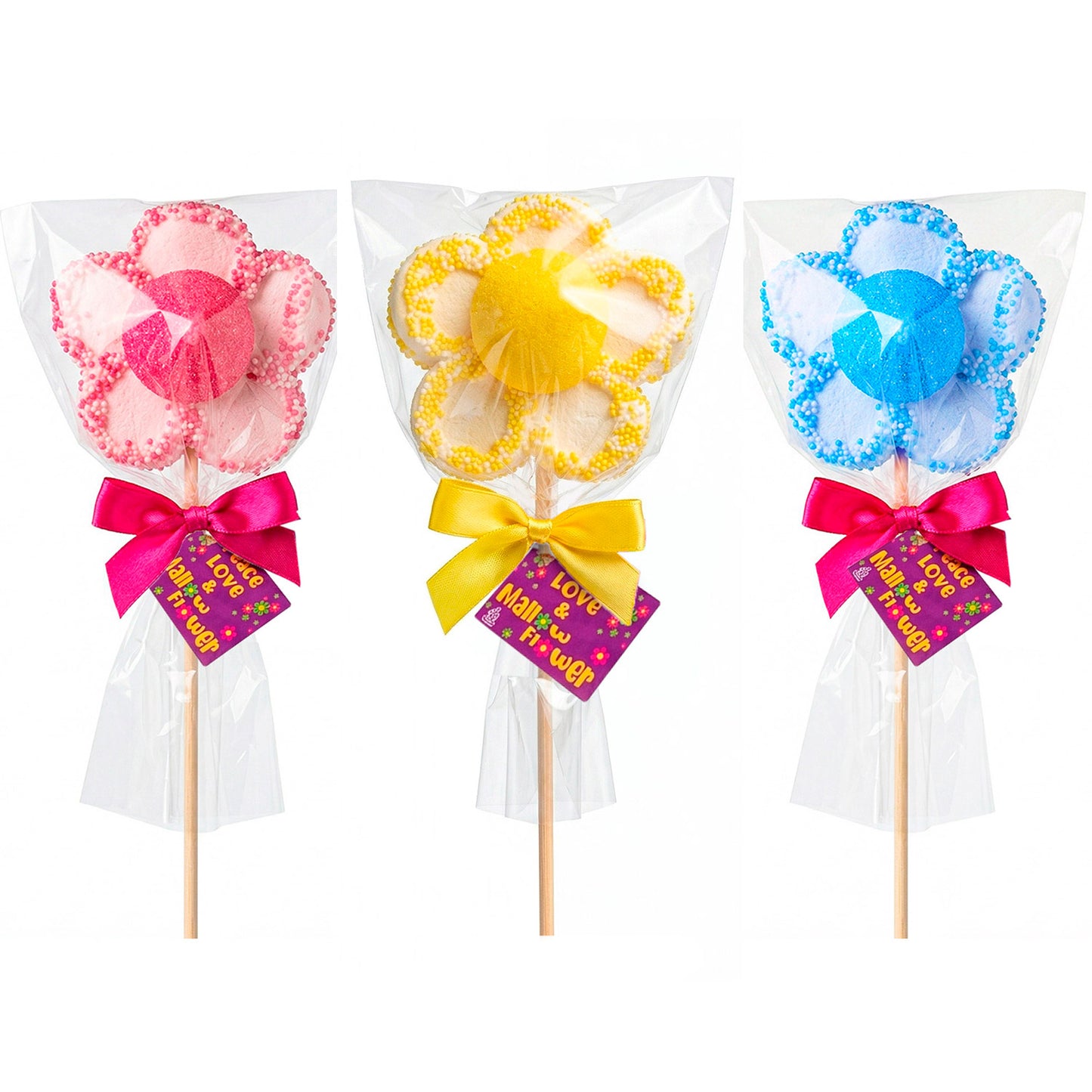 PIRULETA MALLOW FLORES COLORES 35GR