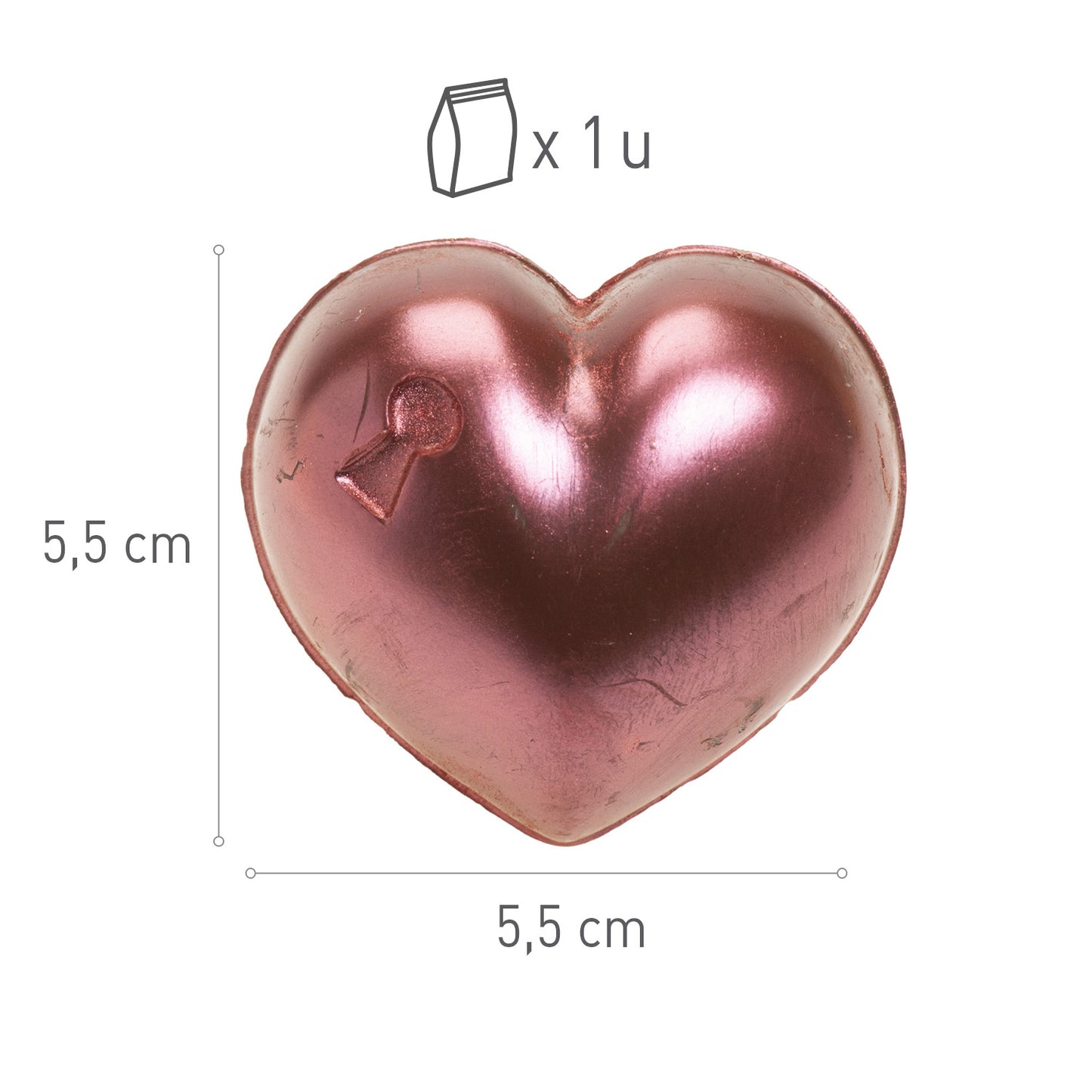 CUORE DI CIOCCOLATO POLVERIZZATO 42GR