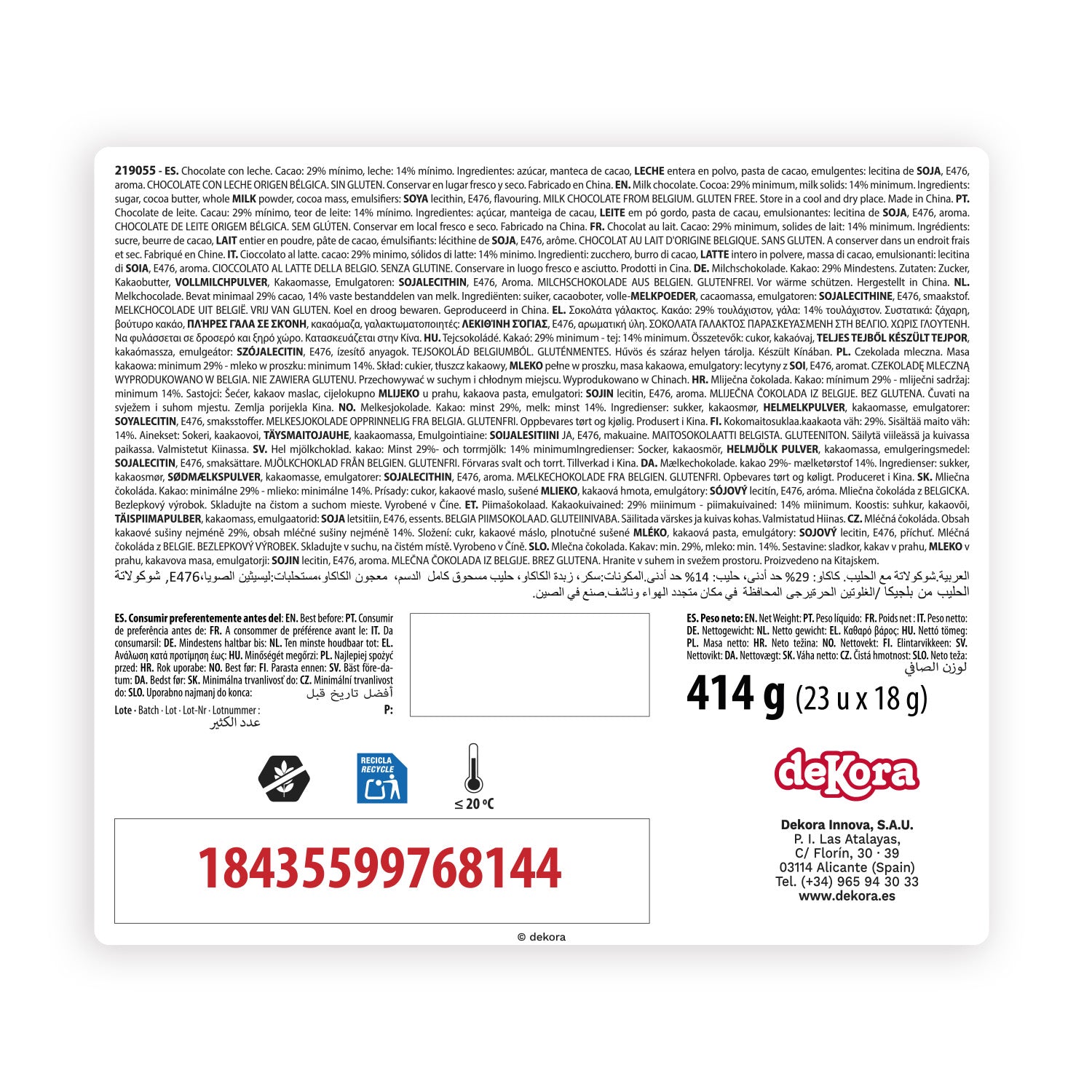 DIAMONG CHOCOLATE ROSE 18GR