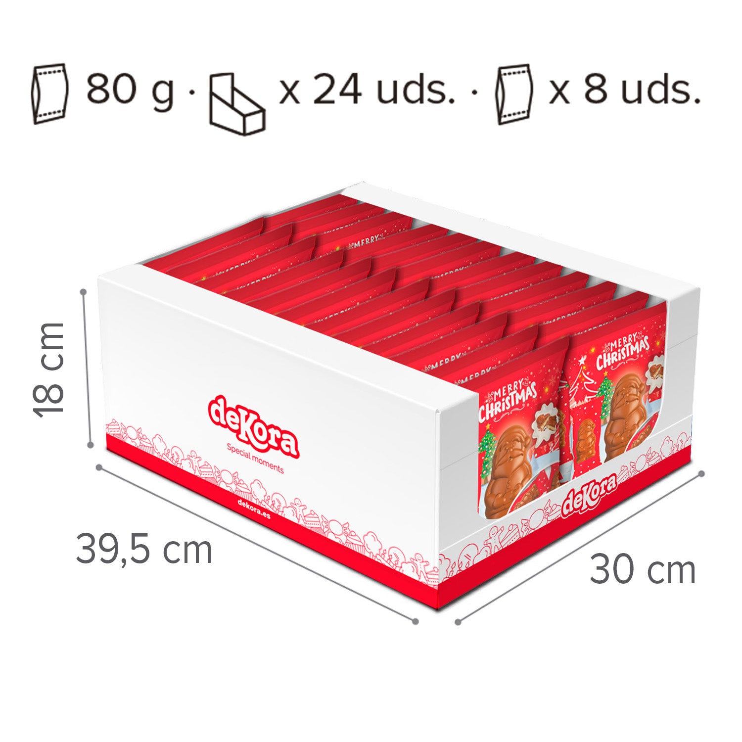CHOCOLATES RELLENOS DE CREMA DE LECHE PAPA NOEL 80GR