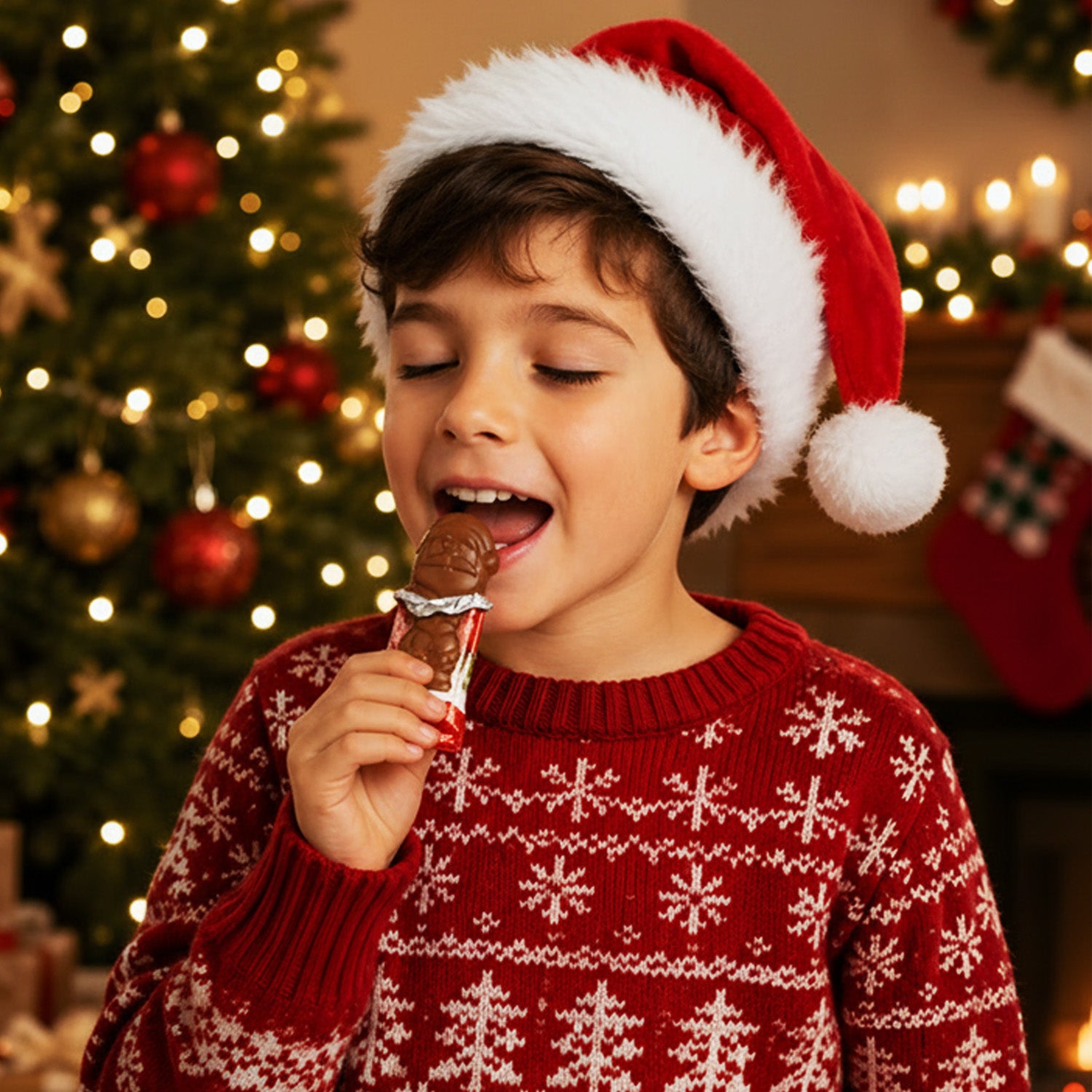 CHOCOLATES RELLENOS DE CREMA DE LECHE PAPA NOEL 80GR