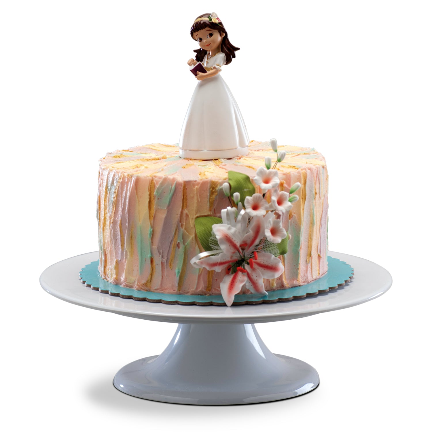 RAMO DECORAÇÃO AÇÚCAR SORTIDO FLORES BRANCAS 15CM