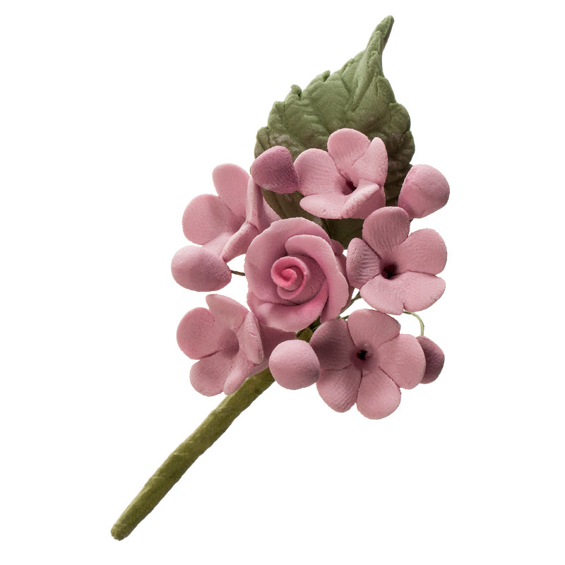 MINI RAMO DE FLORES DE AÇUCAR PASTEL&VIOLETA