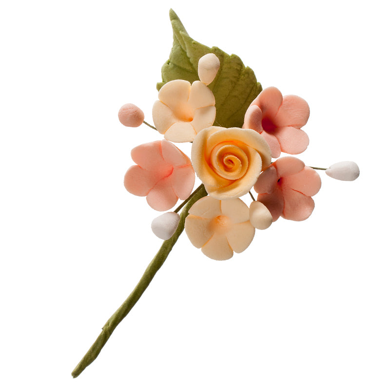 MINI RAMO DE FLORES DE AÇUCAR PASTEL&VIOLETA