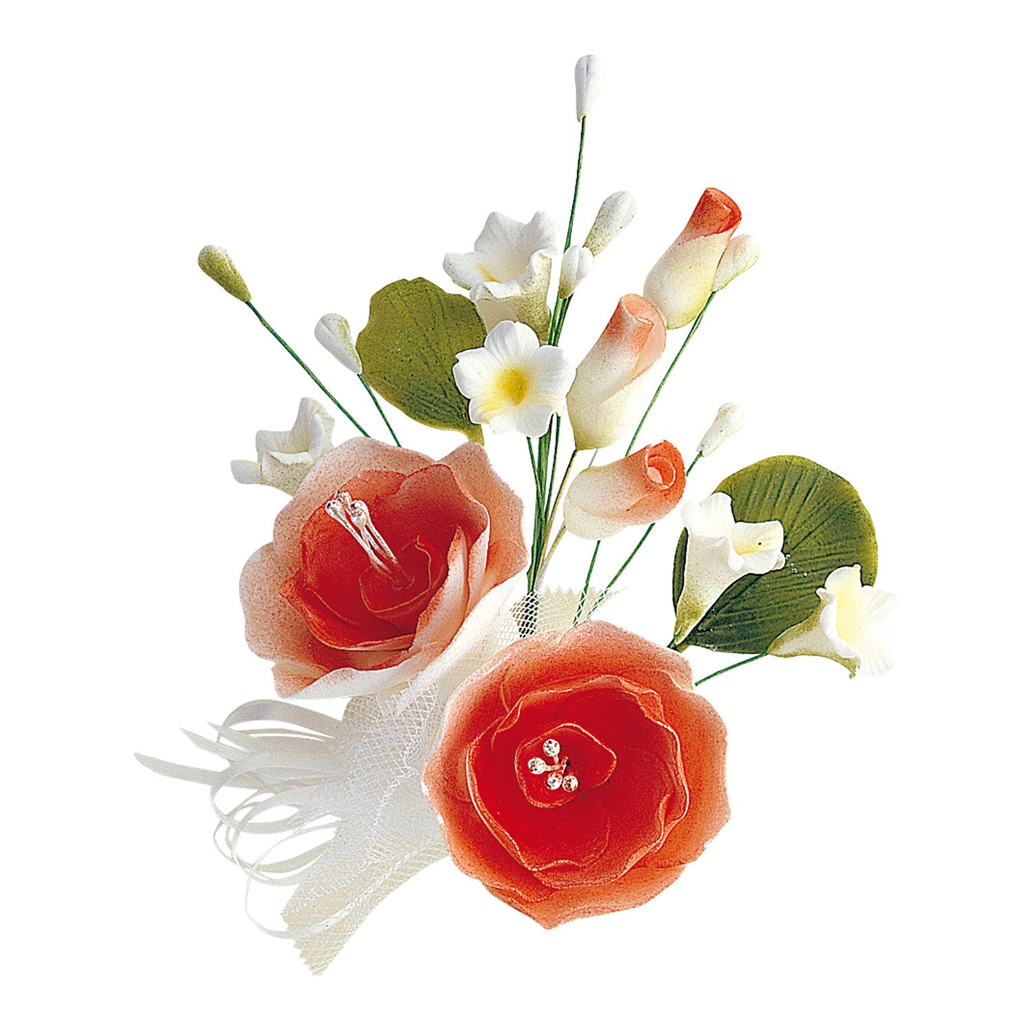 MAZZI DECORAZIONE ZUCCHERO TONI ROSSI 13CM
