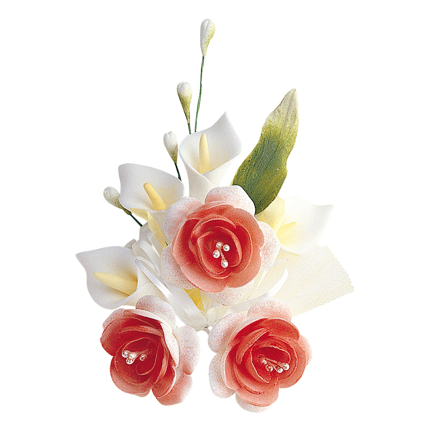 MAZZI DECORAZIONE ZUCCHERO TONI ROSSI 13CM