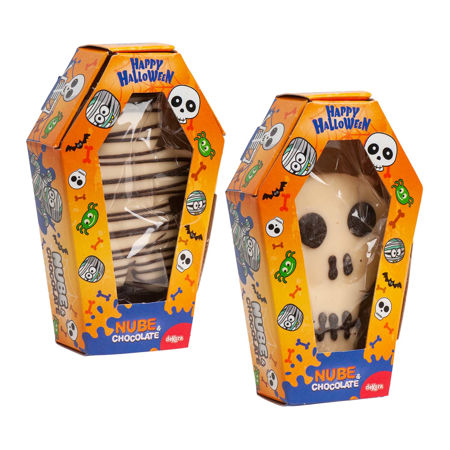 CHOCOLATES WITH MALLOW MUMMY AND SKULL 30GR
