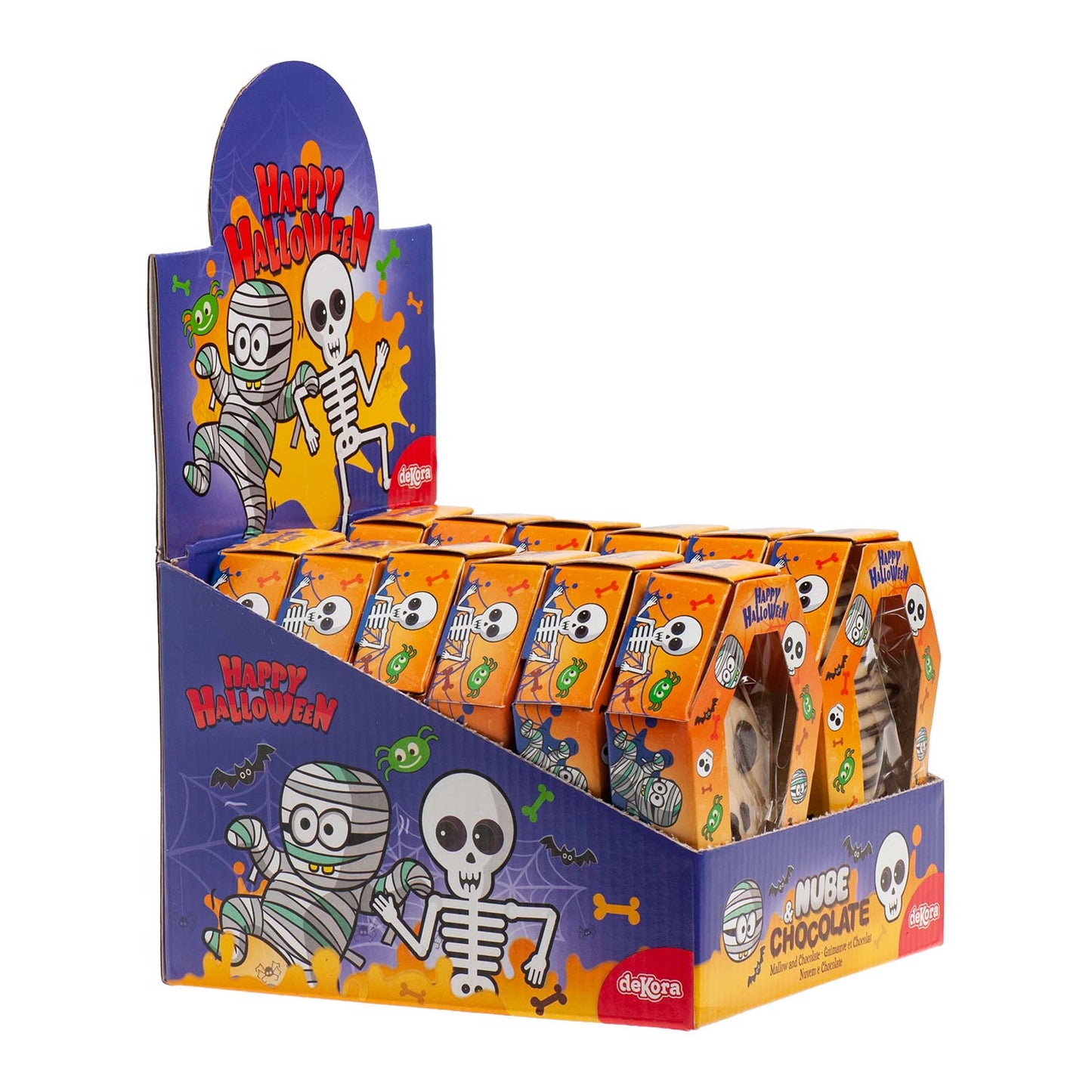 CHOCOLATES WITH MALLOW MUMMY AND SKULL 30GR
