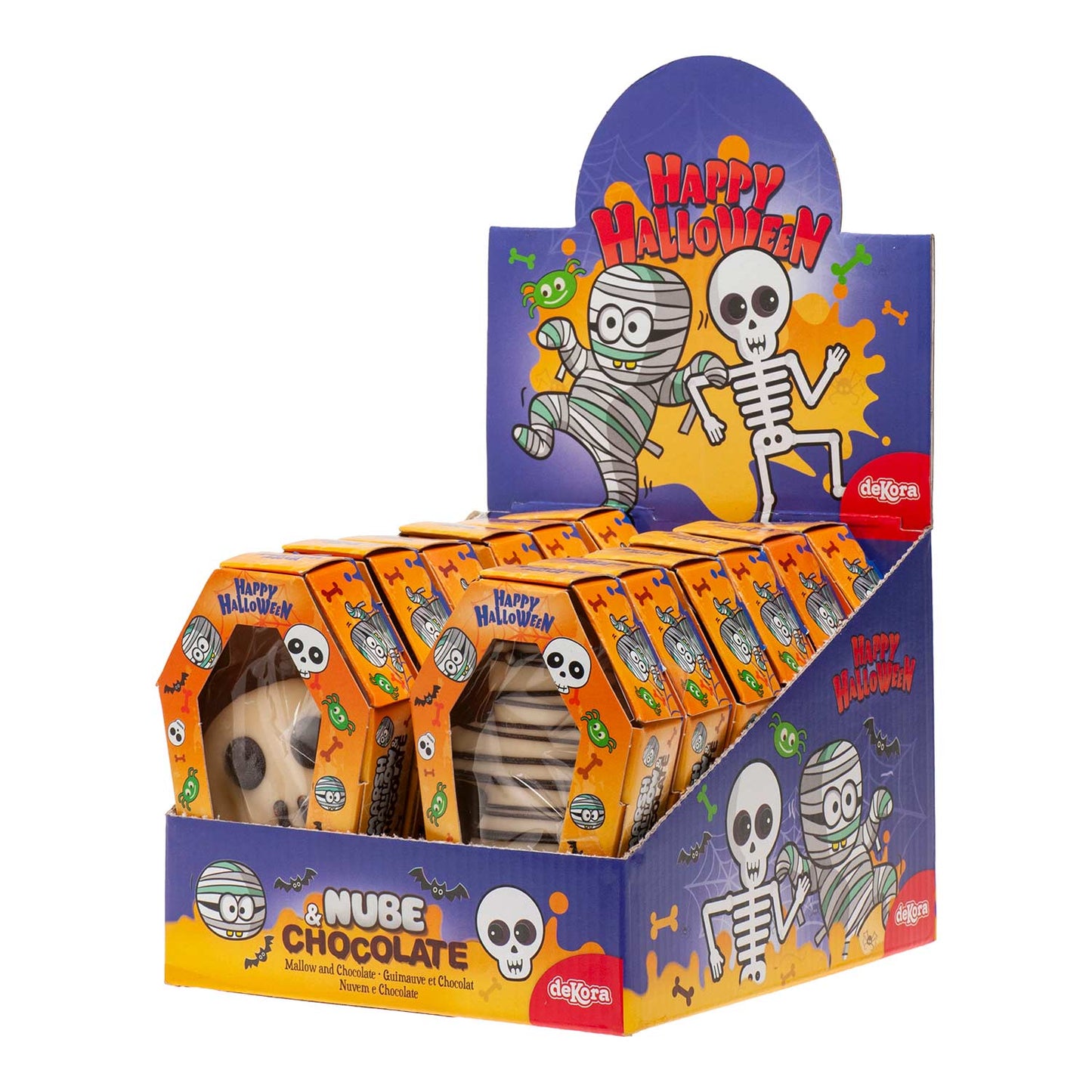 CHOCOLATES WITH MALLOW MUMMY AND SKULL 30GR