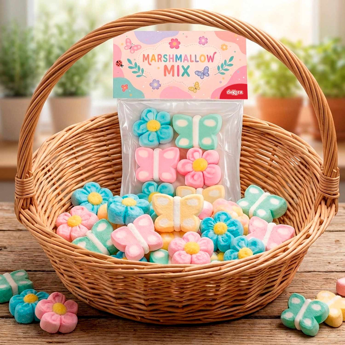 SACCHETTO DI FIORI E FARFALLA MALLOW 67GR