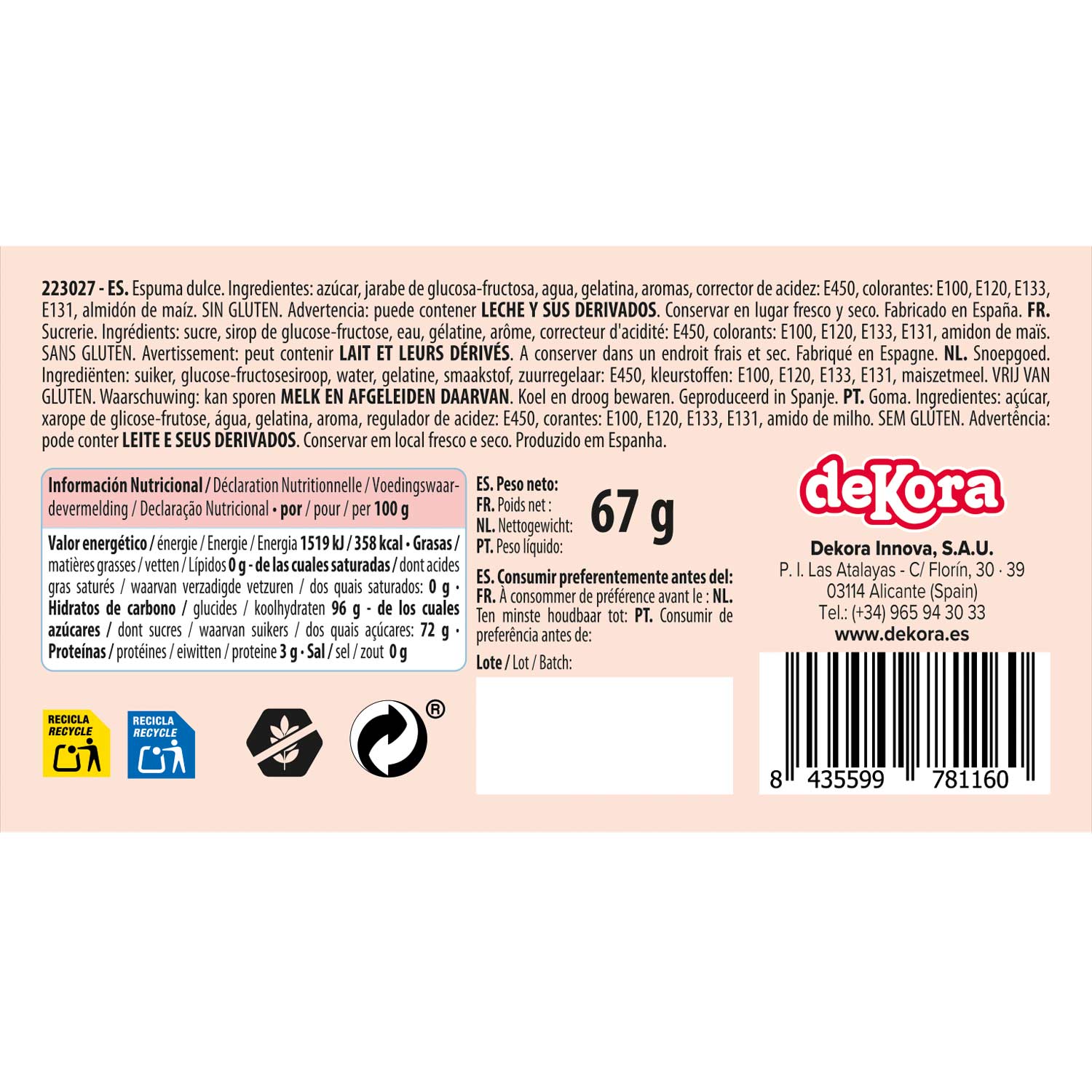 SACCHETTO DI FIORI E FARFALLA MALLOW 67GR