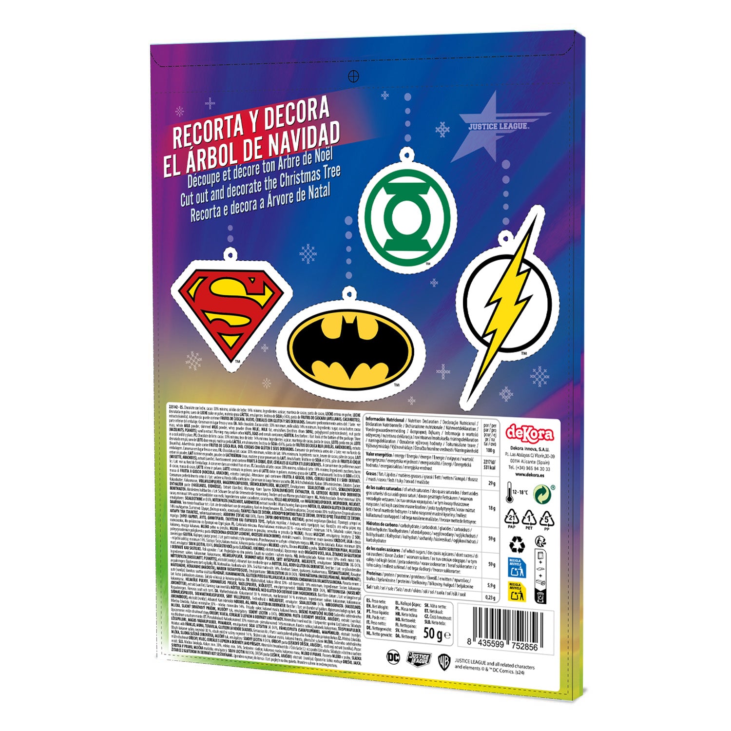 CALENDARIO DELL'AVVENTO JUSTICE LEAGUE CON CIOCCOLATO 50GR