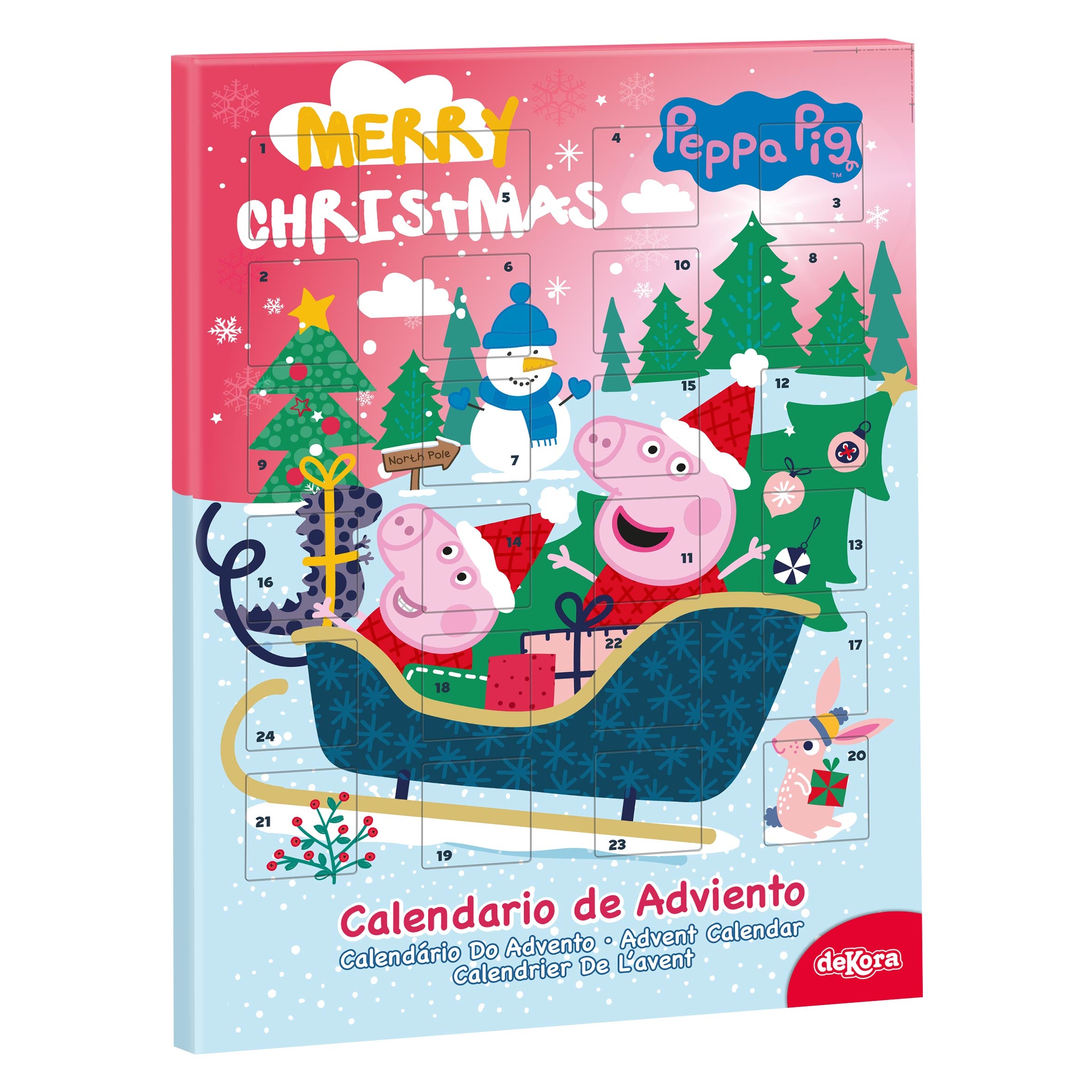 PEPPA PIG SLEIGH ADVENT CALENDAR WITH CHOCOLATES 50GR