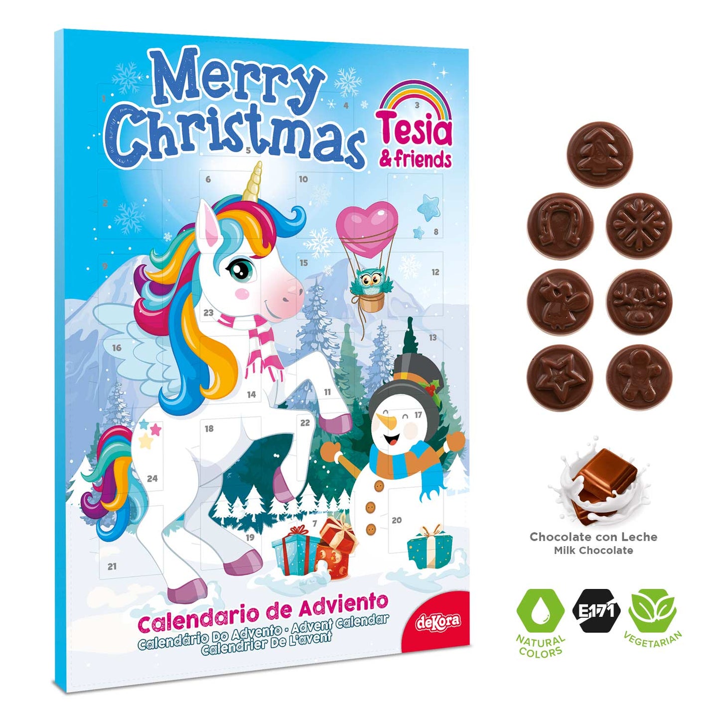 CALENDRIER DE L'AVENT TESIA AVEC CHOCOLAT 50GR