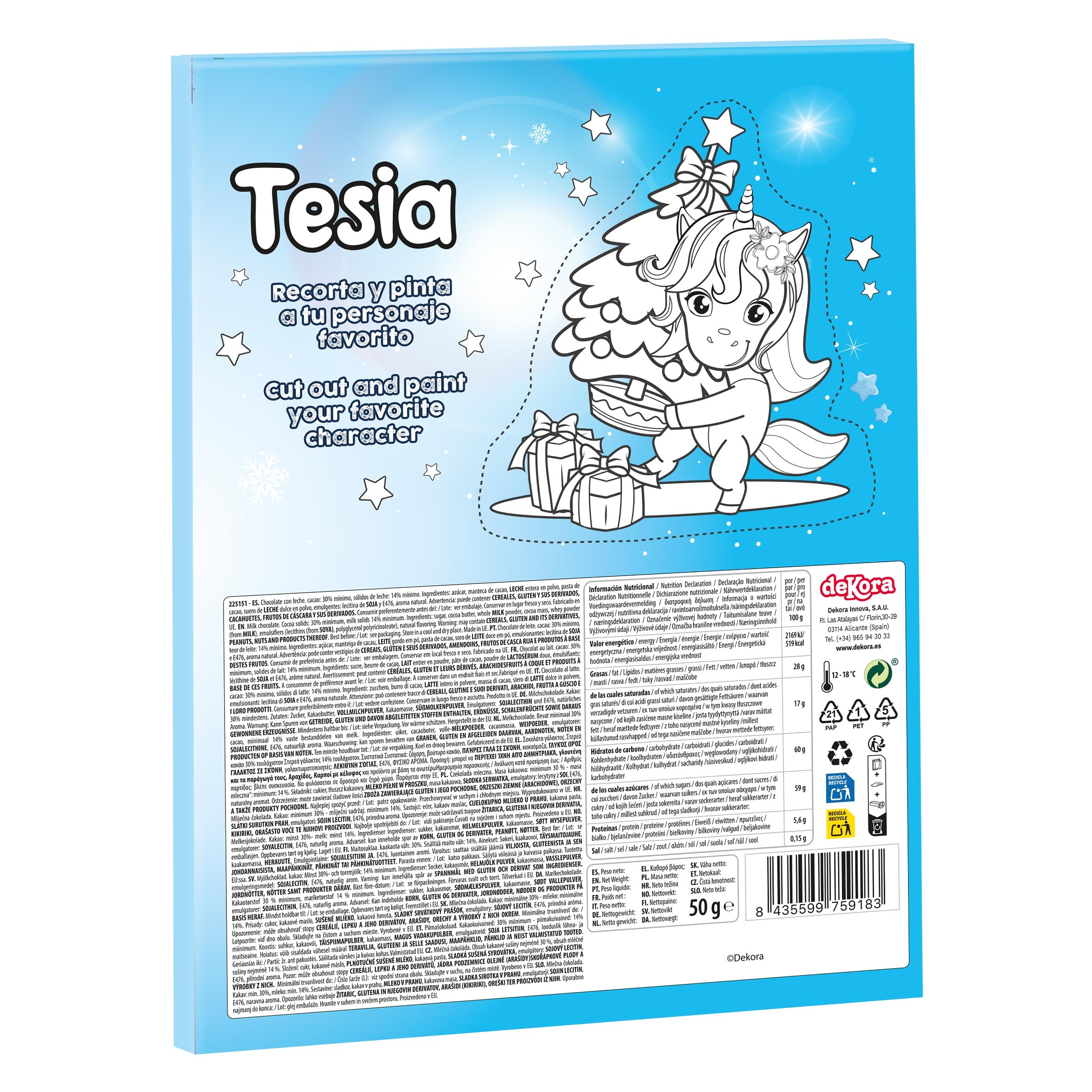 CALENDRIER DE L'AVENT TESIA AVEC CHOCOLAT 50GR