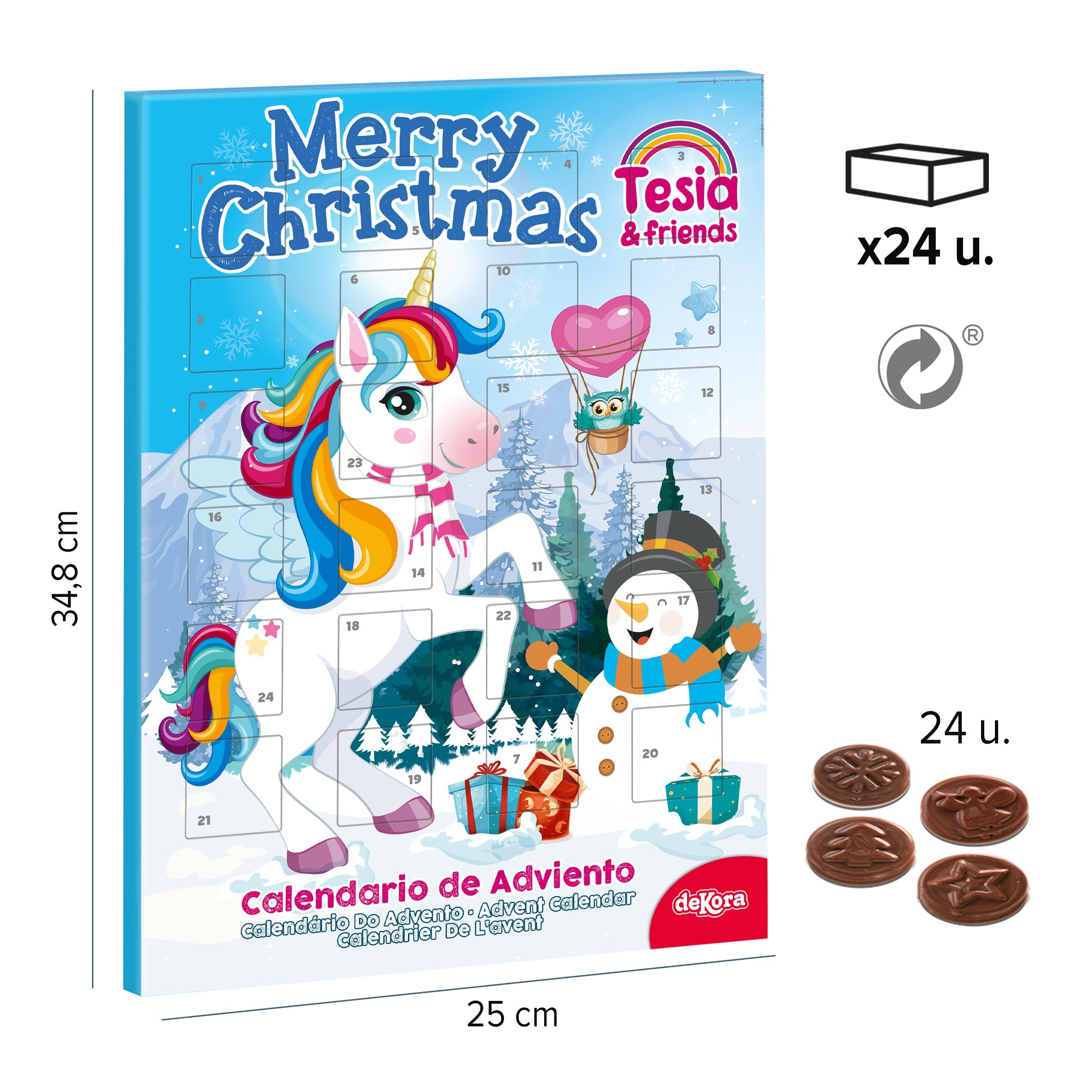 CALENDRIER DE L'AVENT TESIA AVEC CHOCOLAT 50GR