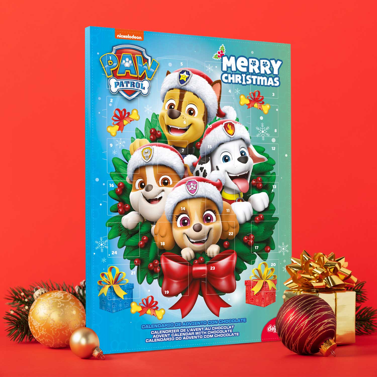 CALENDARIO CHOCOLATE PAW PATROL GUIRNALDA NAVIDAD 50GR